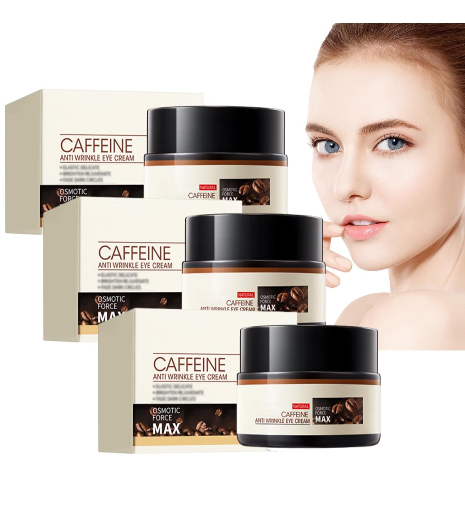 Retinol Caffeine Anti-Wrinkle Stay-Up Late Eye Cream Retinol & Caffeine Eye Serum Anti-Aging Eye Cream For Dark Circles & Puffiness (3PC) - Buy Online on GoSupps.com