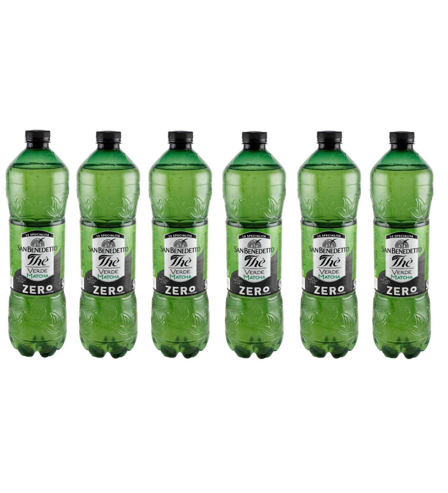 San Benedetto The'Verde Zero Lot de 6 sachets de th vert rafra chissant sans sucre PET 1500 ml avec infusion de th dans de l'eau min rale naturelle - Buy Online on GoSupps.com