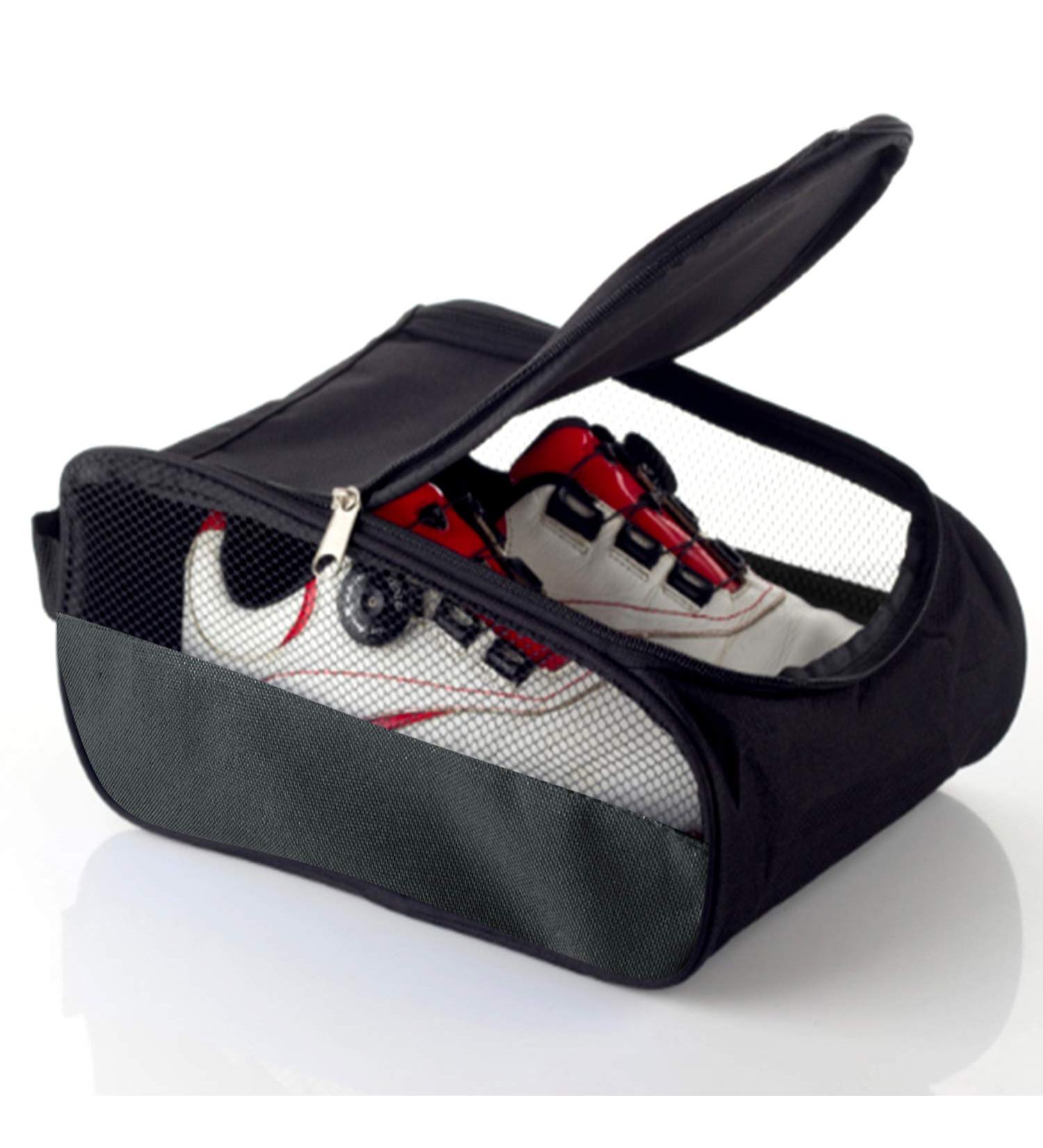 Getfitsoo Gray Golf Shoe Bag for Men/Women - Zippered Carrier Bag with Ventilation | Sport Travel Shoe Bag (Grey) - Buy Online on GoSupps.com