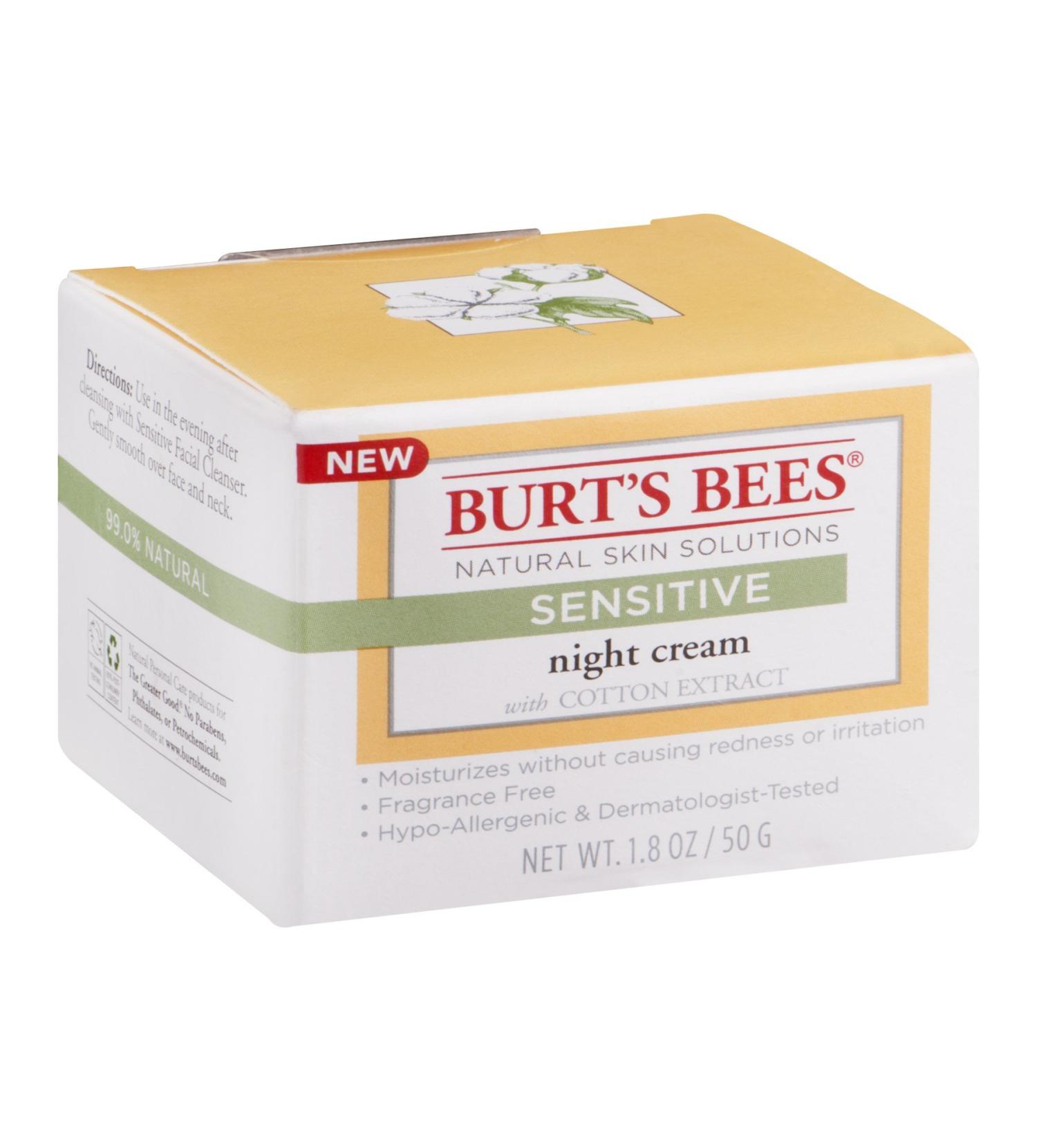 Burts Bees Senstv Night Crm Frag Free 1.8 Ounce