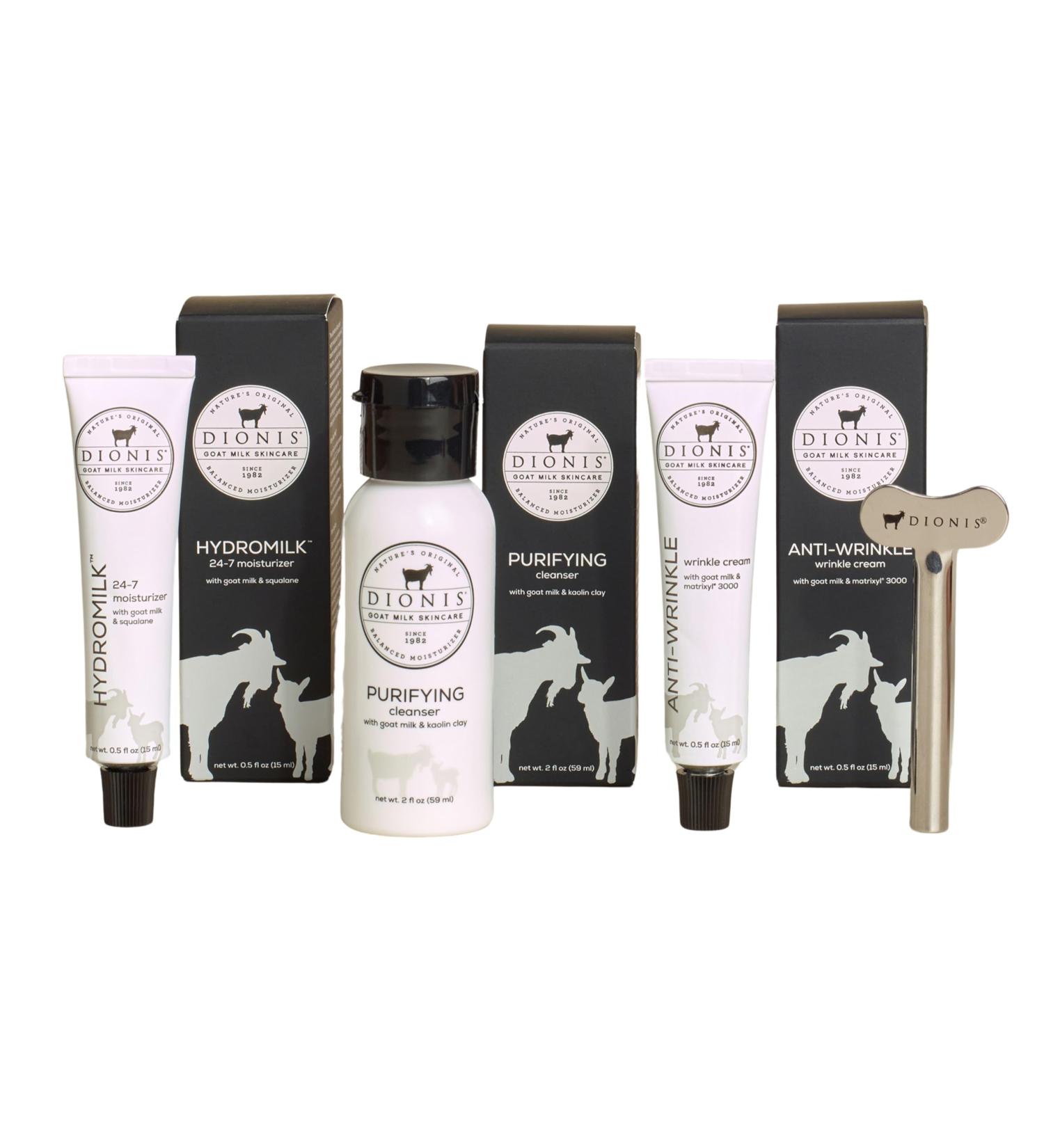 Dionis Goat Milk Skincare Starter Set - Cruelty-Free & Paraben-Free for All Skin Types | International Shipping Available - Buy Online on GoSupps.com