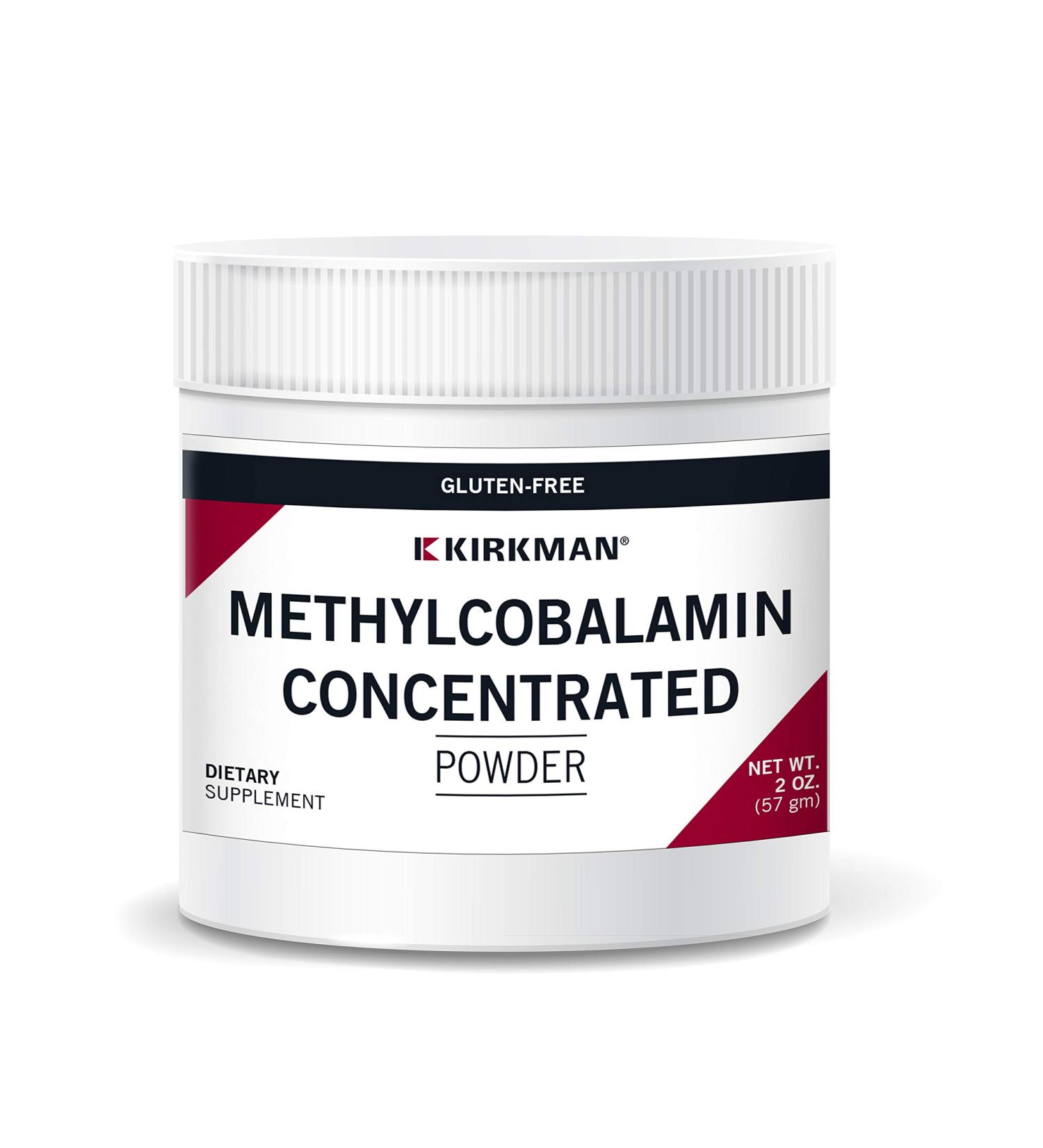 Kirkman Labs Methylcobalamin Concentrated Powder 2 oz - Pure Vitamin B12 Supplement - Buy Online on GoSupps.com
