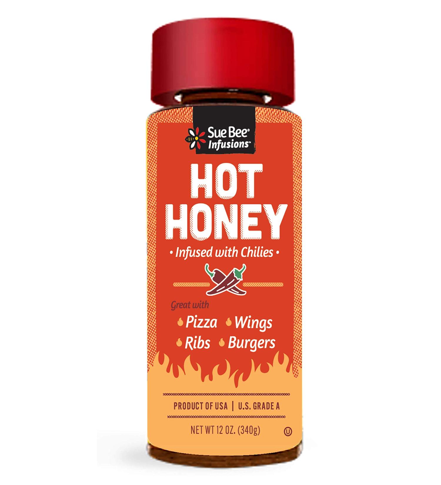 Sue Bee Chili Infused Hot Honey 12oz - Perfect for Ribs, Wings, and Burgers - Buy Online on GoSupps.com