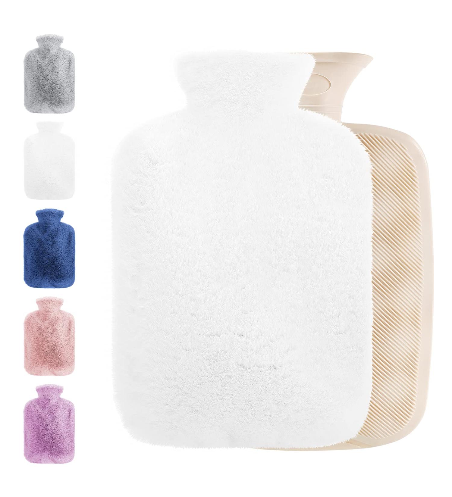 Cooyou 2L Hot Water Bottle with Fluffy Cover Hot/Cold Compress for Pain Relief - Buy Online on GoSupps.com