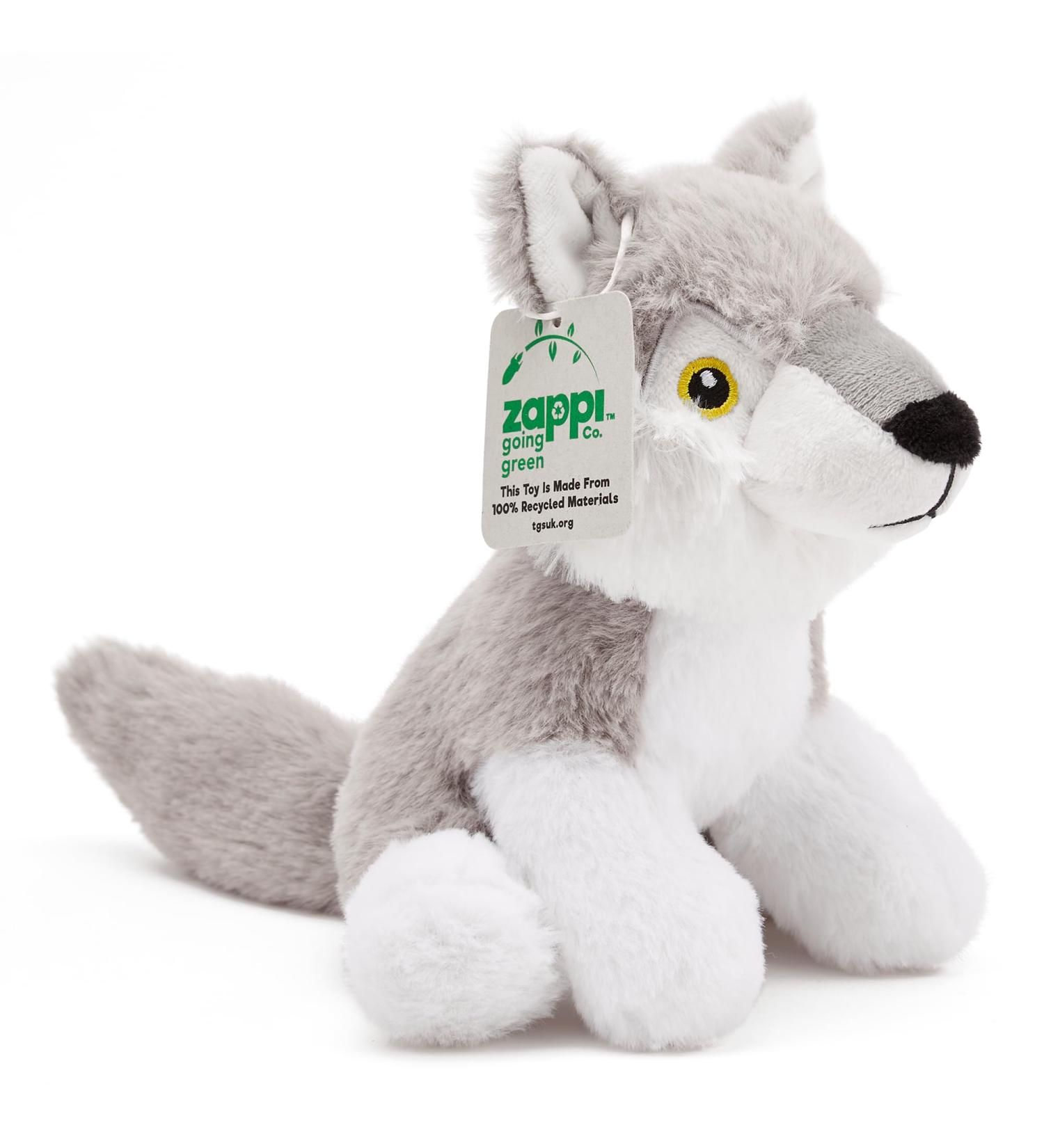 Zappi Co Ultra Soft Wolf Plush Toy - 22 cm Length | Eco-Friendly Newborn Gift - Buy Online on GoSupps.com