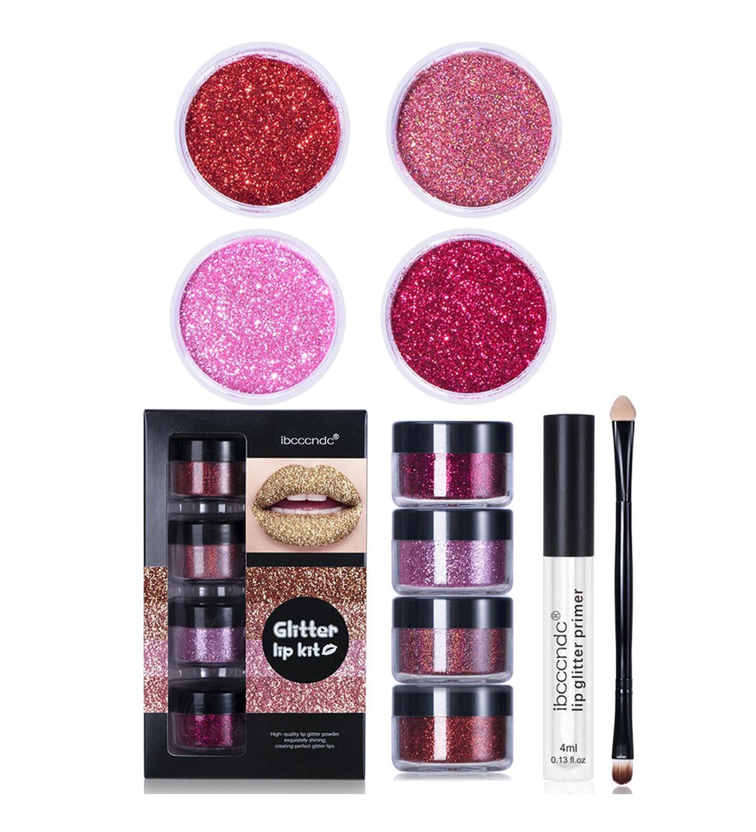 Stay Golden Cosmetics Glitter Lip Kit | Long-Lasting Liquid Lipstick & Portable Gloss Set | Perfect Gift for Birthdays Festivals & Holidays - Buy Online on GoSupps.com