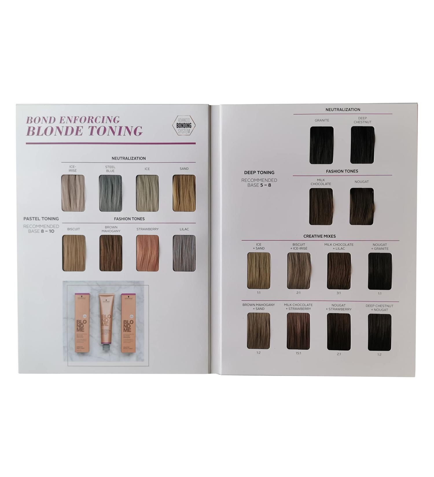 Schwarzkopf BlondMe Blonde Toning Shade Guide