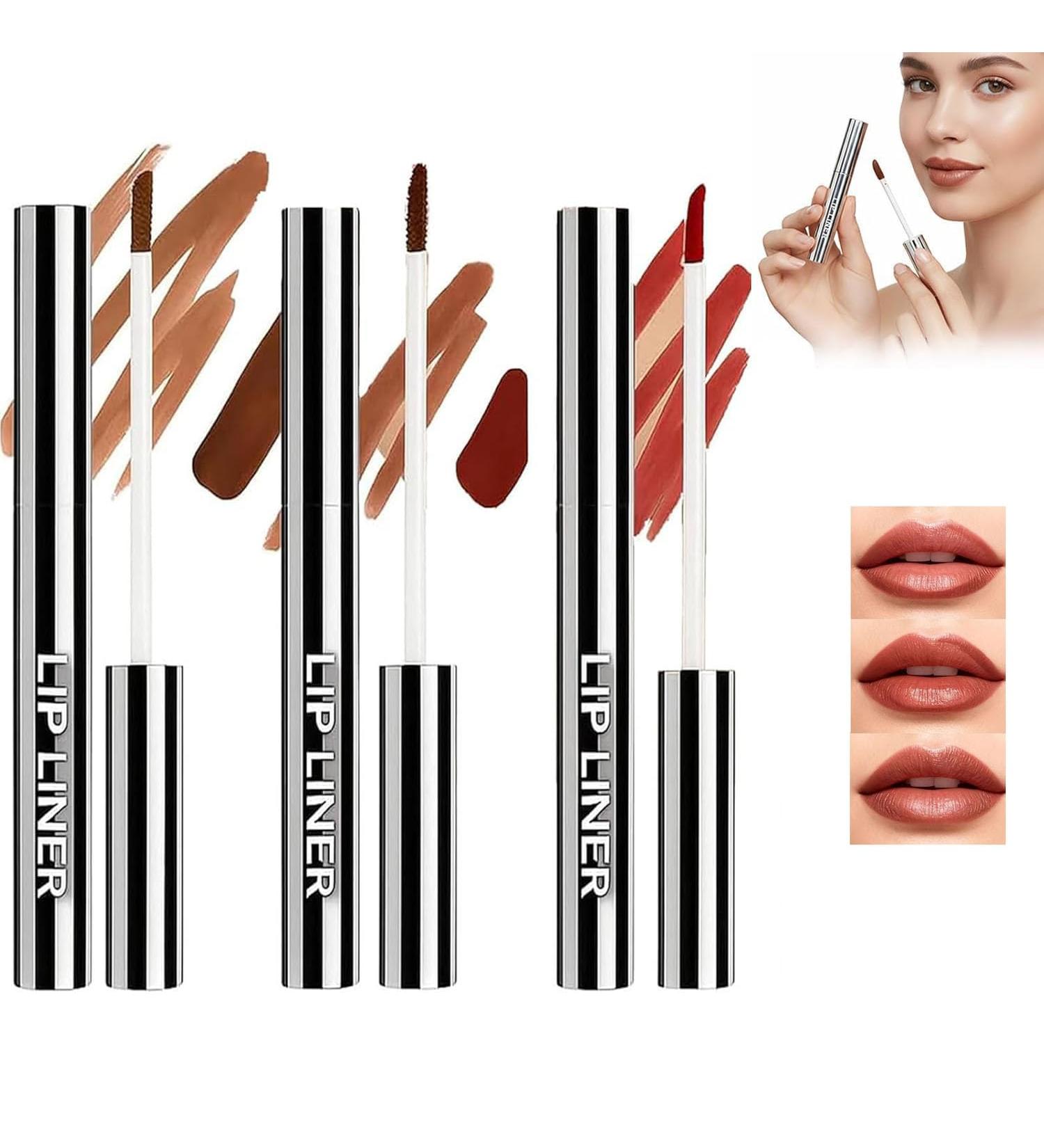 3 Couleurs Peel Off Lip Stain Crayon L vre Waterproof Longue Tenue Lip Tint Peel Off Encre L vre Mate Crayon L vre Pigment Facile Appliquer Hydratant pour Quotidien F te et Mariage Light+dark brown+ burgundy 01 - Buy Online on GoSupps.com