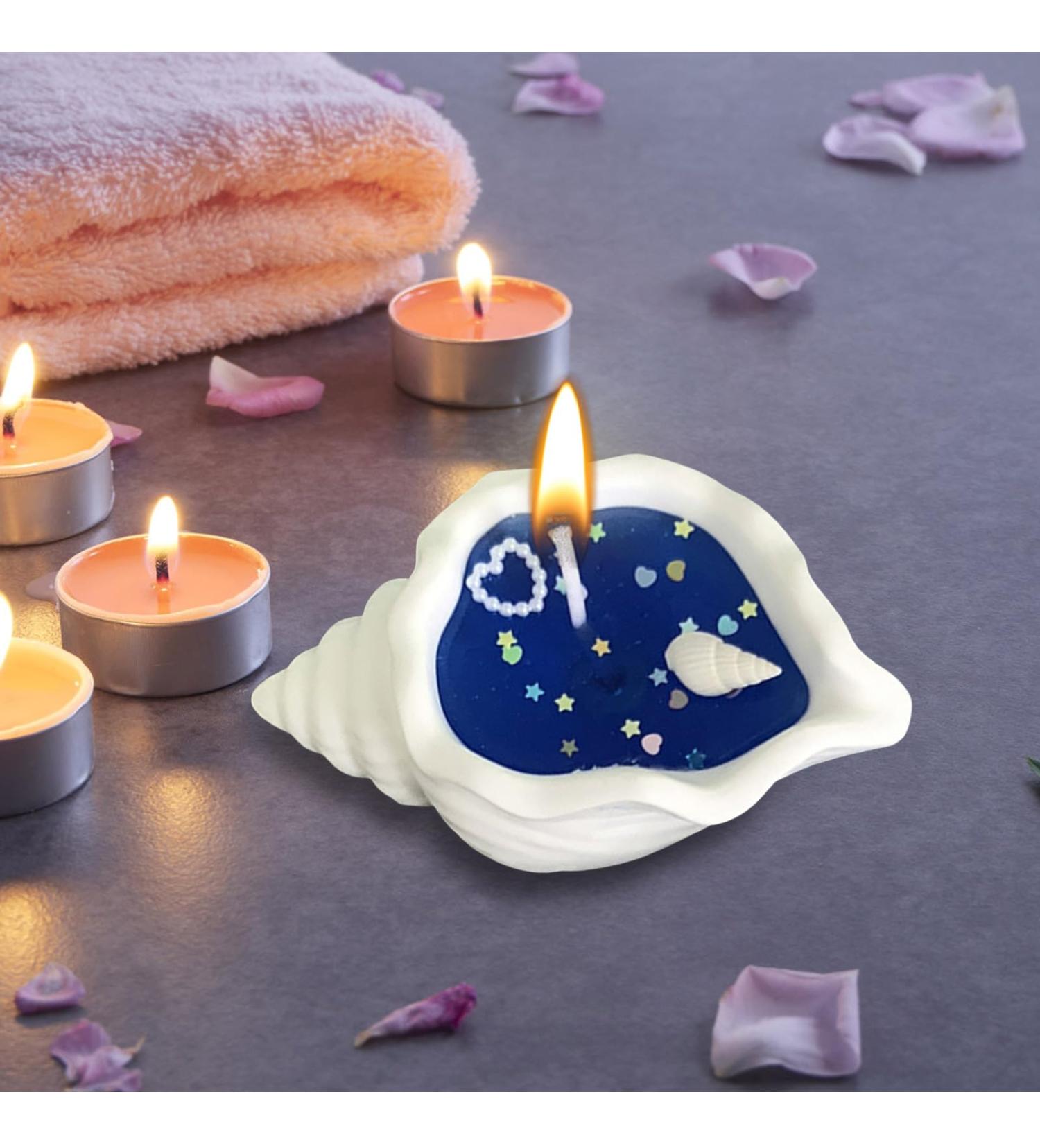 Trendy Conch Aromatherapy Candle - Scented Soy Wax Gel for Meditation & Stress Relief - Buy Online on GoSupps.com