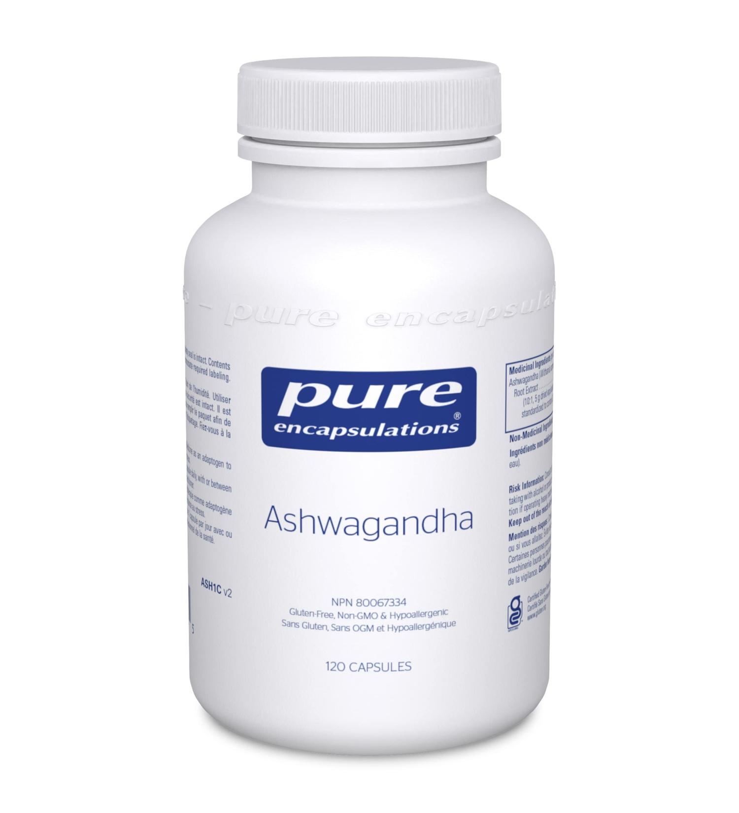 Pure Encapsulations Ashwagandha - Adaptogen Supplement for Focus & Memory* - With Ashwagandha Extract - 120 Capsules - Buy Online on GoSupps.com