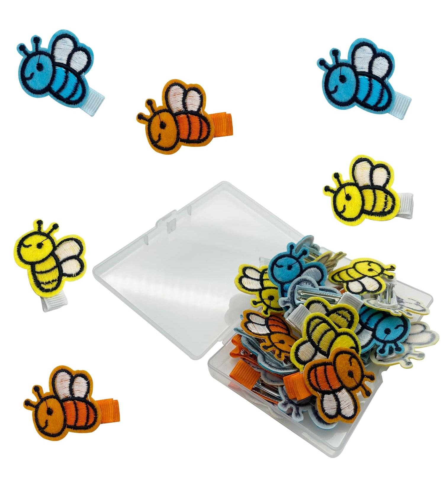 Bee Alligator Hair Clips - 20 Pcs Honeybee Hair Accessories for Girls, Children, Teens - Buy Online on GoSupps.com