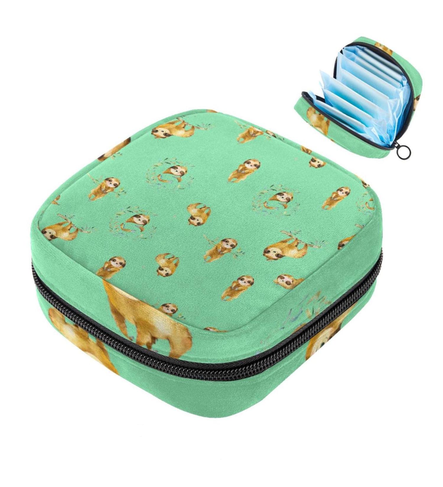 Women s Travel Storage Bag for Menstrual Cups & Makeup - Cute Sloth Pattern Organizer with Big Capacity - Buy Online on GoSupps.com