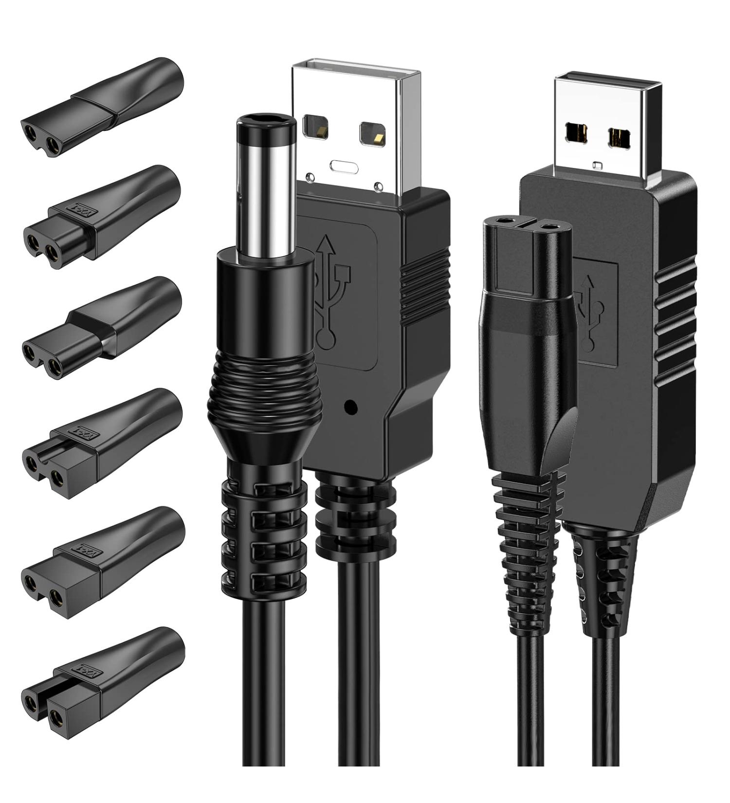 5V Razor Charger for Philips | Ancable 6-Plug USB Adapter Set for Razors Hair Care & More - Buy Online on GoSupps.com