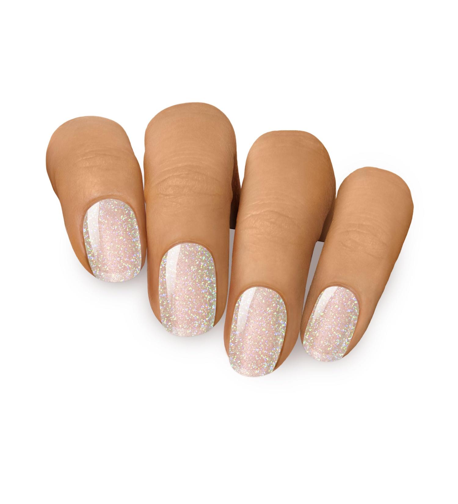 MOYOU LONDON Semi Cured Gel Nail Strips 20 Pc with Free UV Lamp - Glitter Frenzy - Buy Online on GoSupps.com
