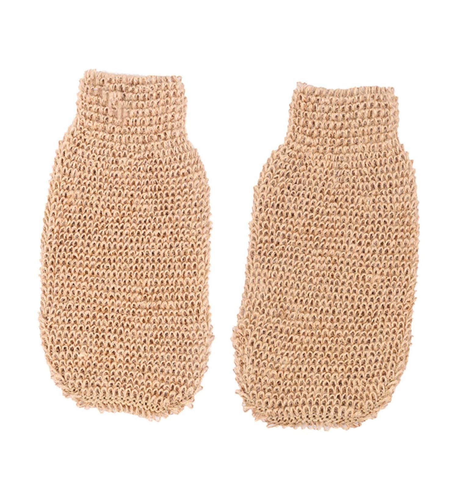 Beaupretty 2pcs Scrub Gloves & Spa Miss Sponge Mat - Eco-Friendly Ramie Jute for Exfoliating & Skin Care - Buy Online on GoSupps.com