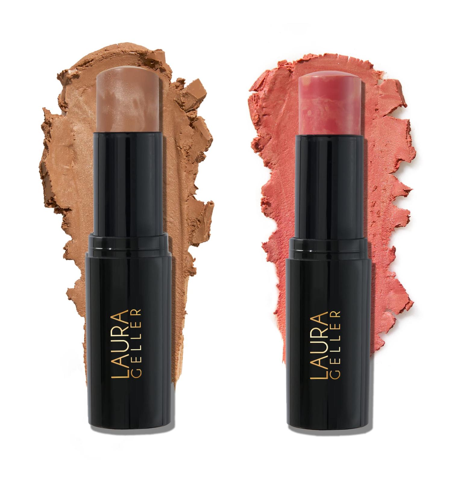 LAURA GELLER Italian Marble Duo: Bronzer Stick Capri Coast & Blush Stick Apricot Spritz - Buy Online on GoSupps.com