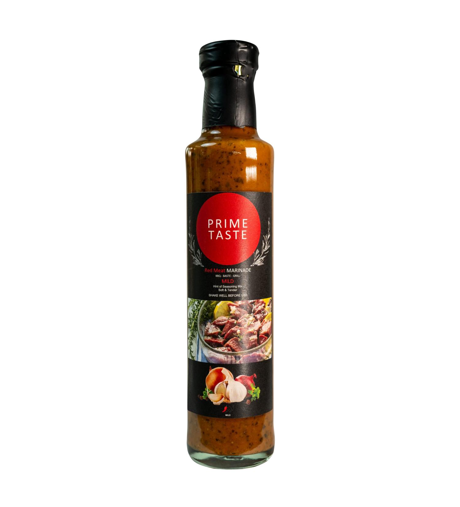 Defence Prime Taste - Rich BBQ Red Meat Marinade Sauce - Lamb/Beef Meat or Vegetables - Vegetarian Sauce - Fresh Ingredients - 250g Barbecue 250 g (Pack of 1) - Buy Online on GoSupps.com