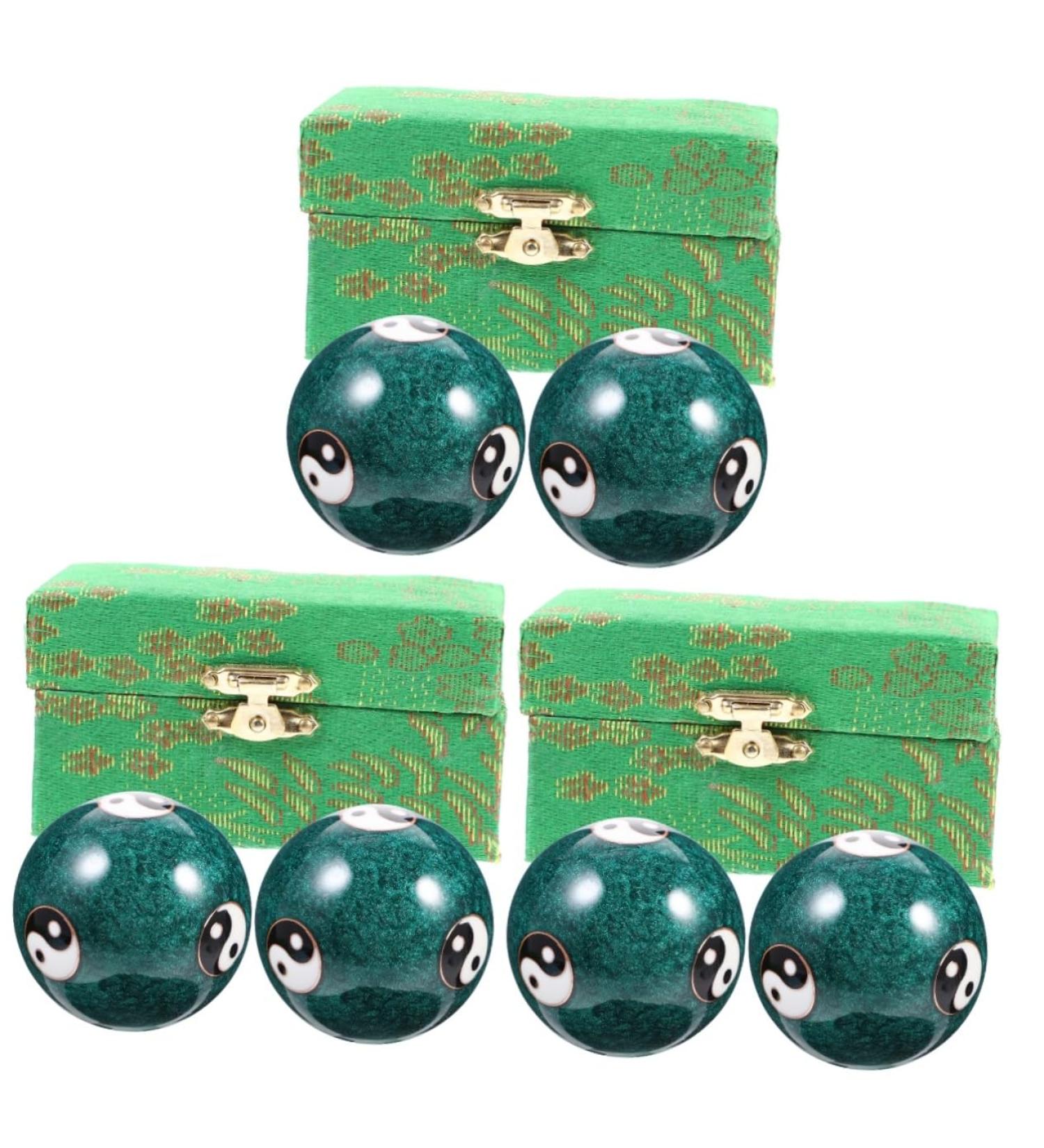 Beavorty 6-Piece Health Massage Handball Set - Metal Hand Balls for Hand Therapy & Fitness - Cloisonn Design from BAODING China - Buy Online on GoSupps.com