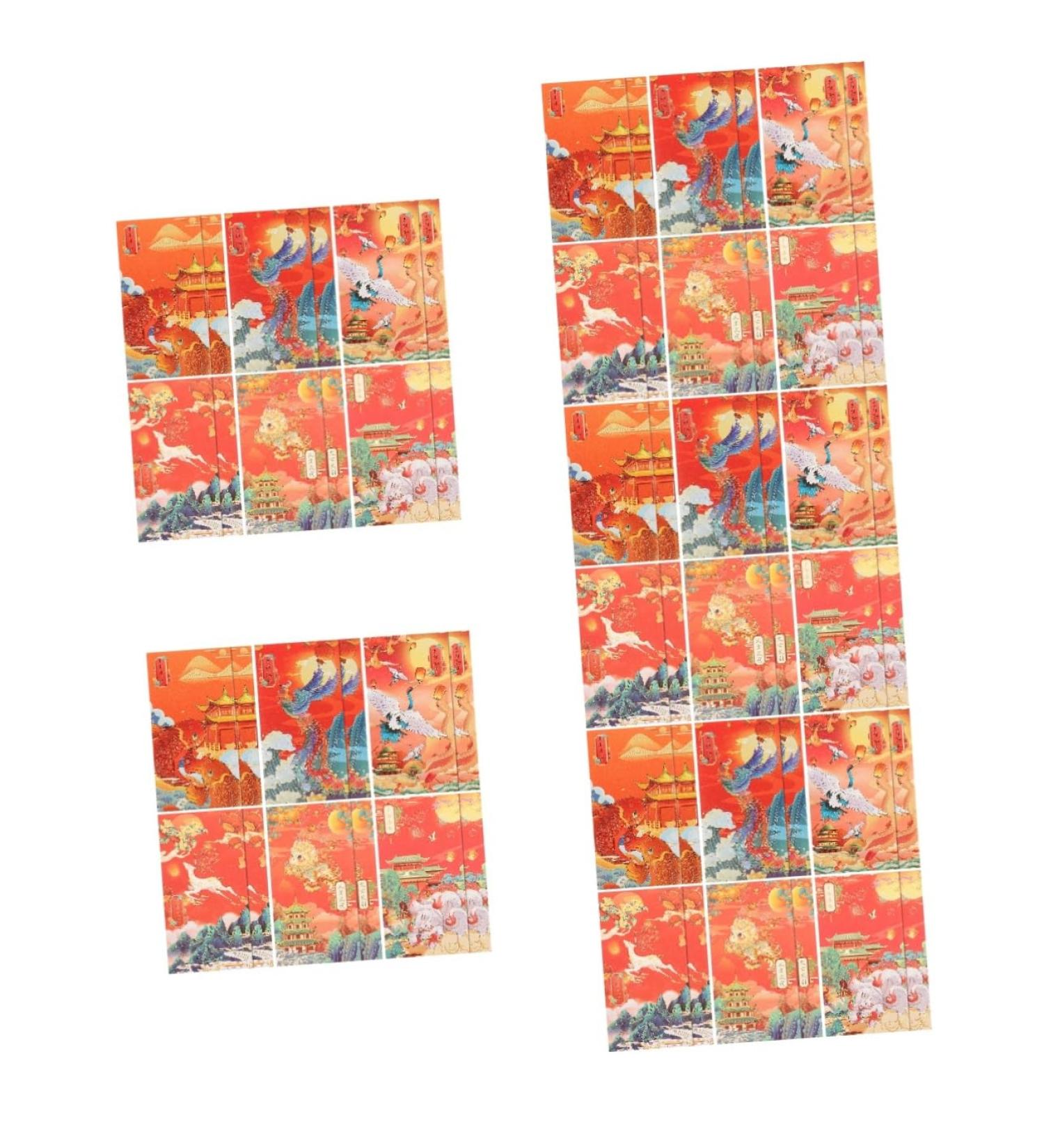 ABOOFAN 60 Pcs Trendy Red Envelope Chinese Red Packets Red Envelopes Chinese Lucky Money Envelopes Chinese Red Envelope Chinese Festival Red Envelopes Paper Lunar Calendar Thousand Yuan - Buy Online on GoSupps.com