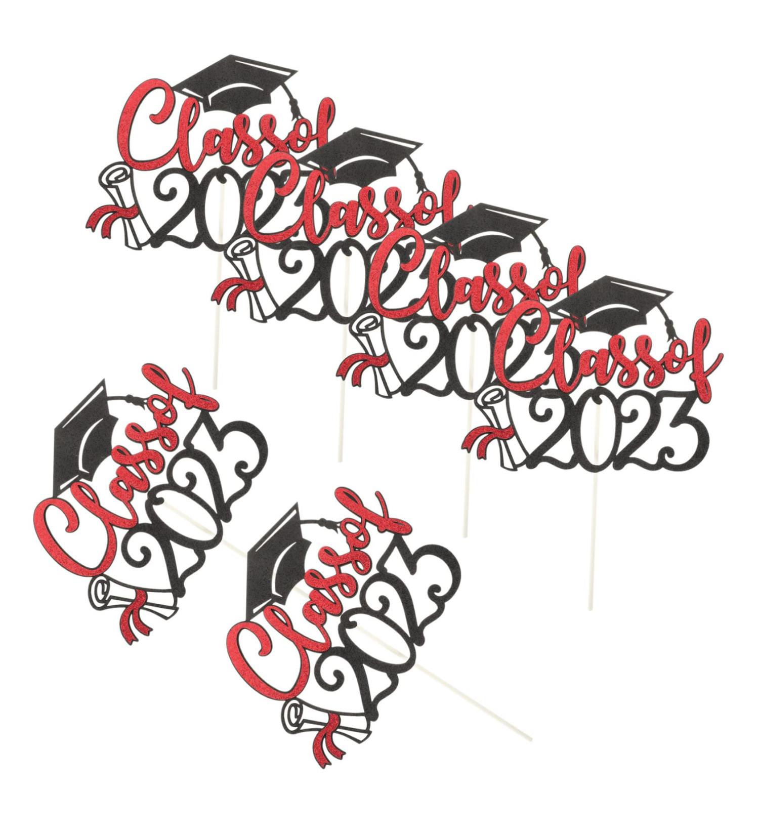 INOOMP 6pcs 2023 2023 Graduation Arrangements Graduation Party Class of 2023 Cupcake Topper Grad Party Cupcake Topper Class of 2023 Cake Picks Graduation Cupcake Toppers Paper Props Flash - Buy Online on GoSupps.com