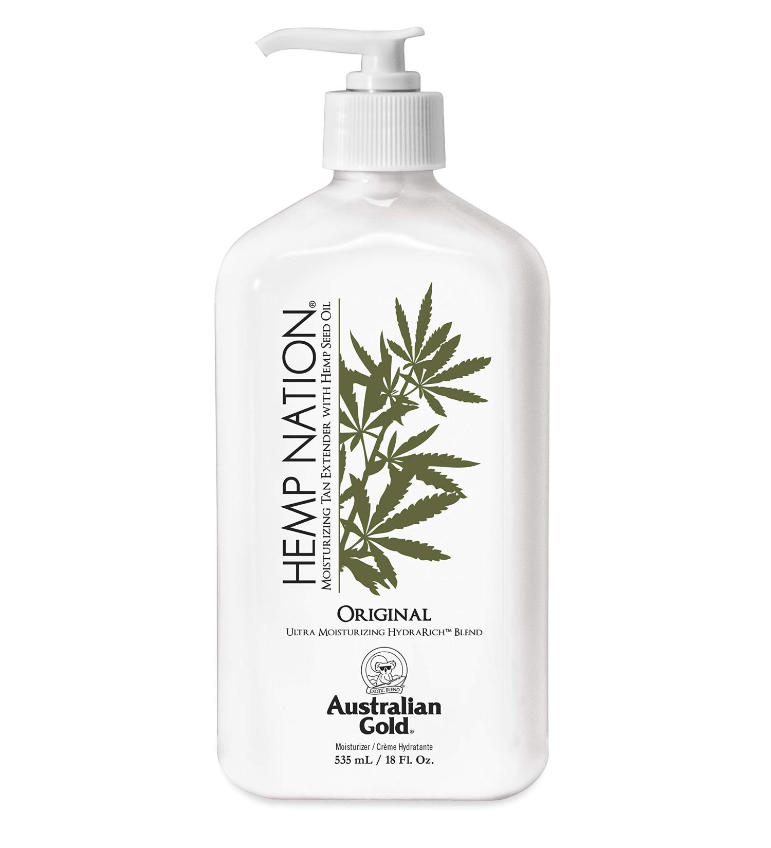 Australian Gold Original Hemp Nation Moisturizing Tan Extender Lotion  Hemp Seed Oil  18 Fl Oz TROPICAL DREAM