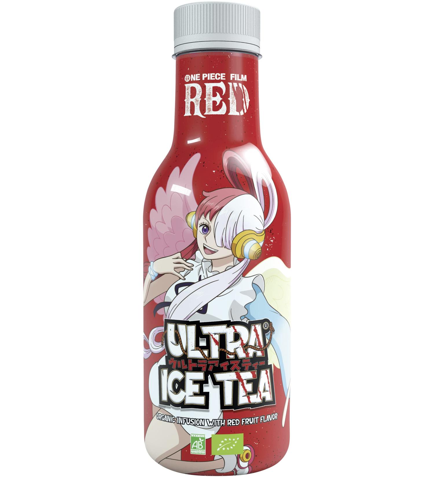 Ultra Ice Tea Bio Iced Tea - Vegan Fruity Hibiscus Tea with Uta Character - 500ml Disposable Red - Buy Online on GoSupps.com