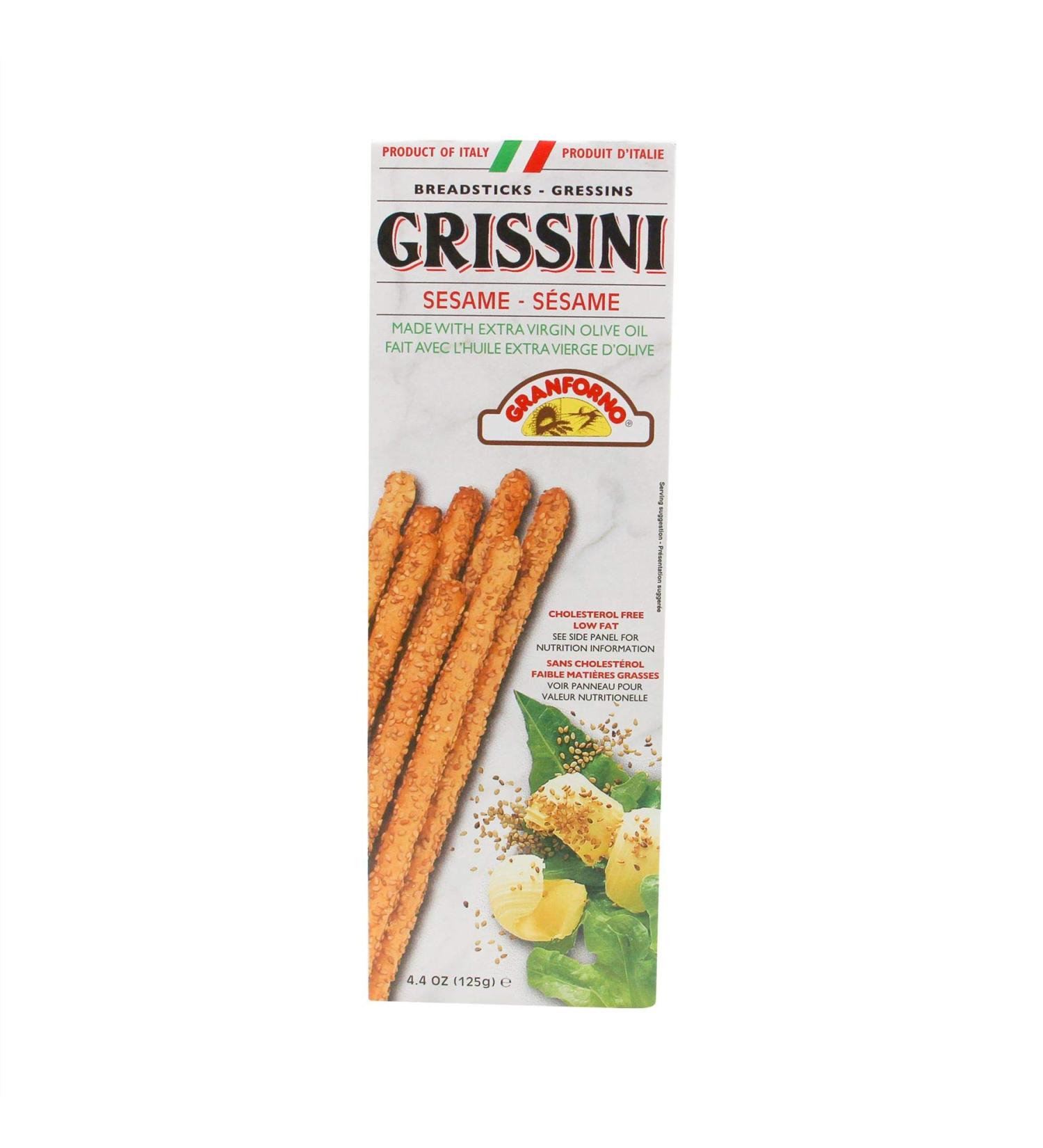 Granforno Grissini Sesame Breadsticks - 125g - Pack of 3