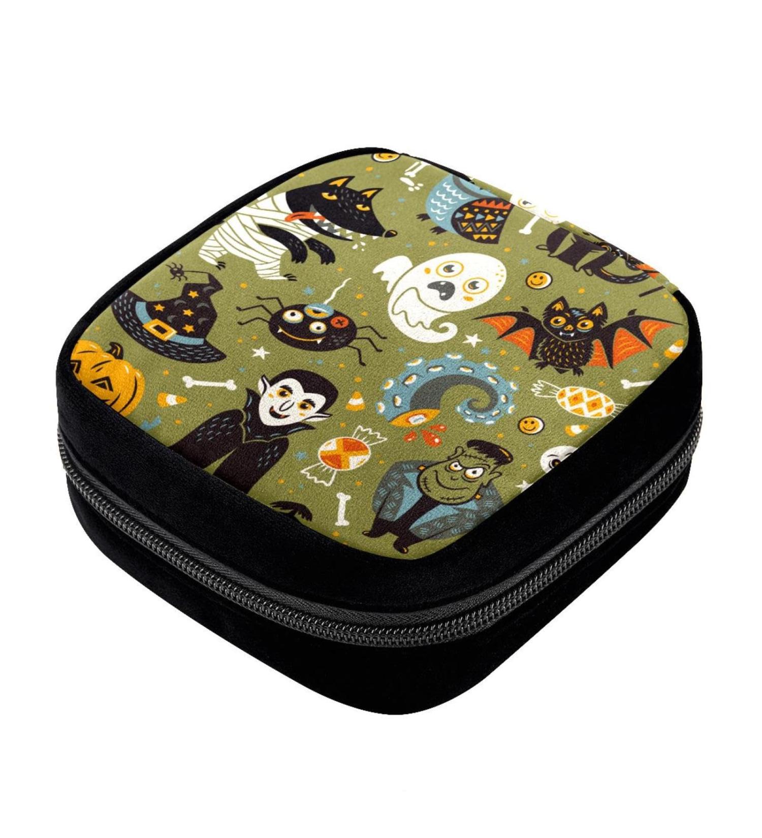 Period Bag Sanitary Napkin Storage Holder for Period - Halloween Cat Design - Buy Online on GoSupps.com