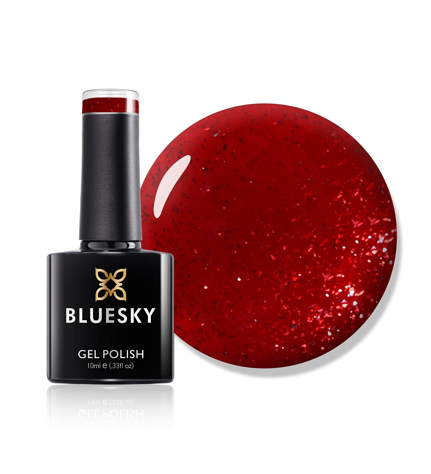 Bluesky Gel Nail Polish Red Glimmer A001 10ml - Long Lasting, Chip Resistant, Requires UV LED Lamp - Pack of 1 - Buy Online on GoSupps.com