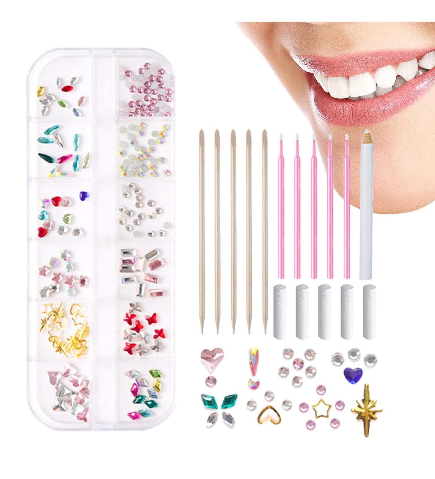 Generic Gem Tooth Kit | Portable Crystal Teeth Decoration Set for Men & Women | DIY Removable Tooth Gemstones - Buy Online on GoSupps.com