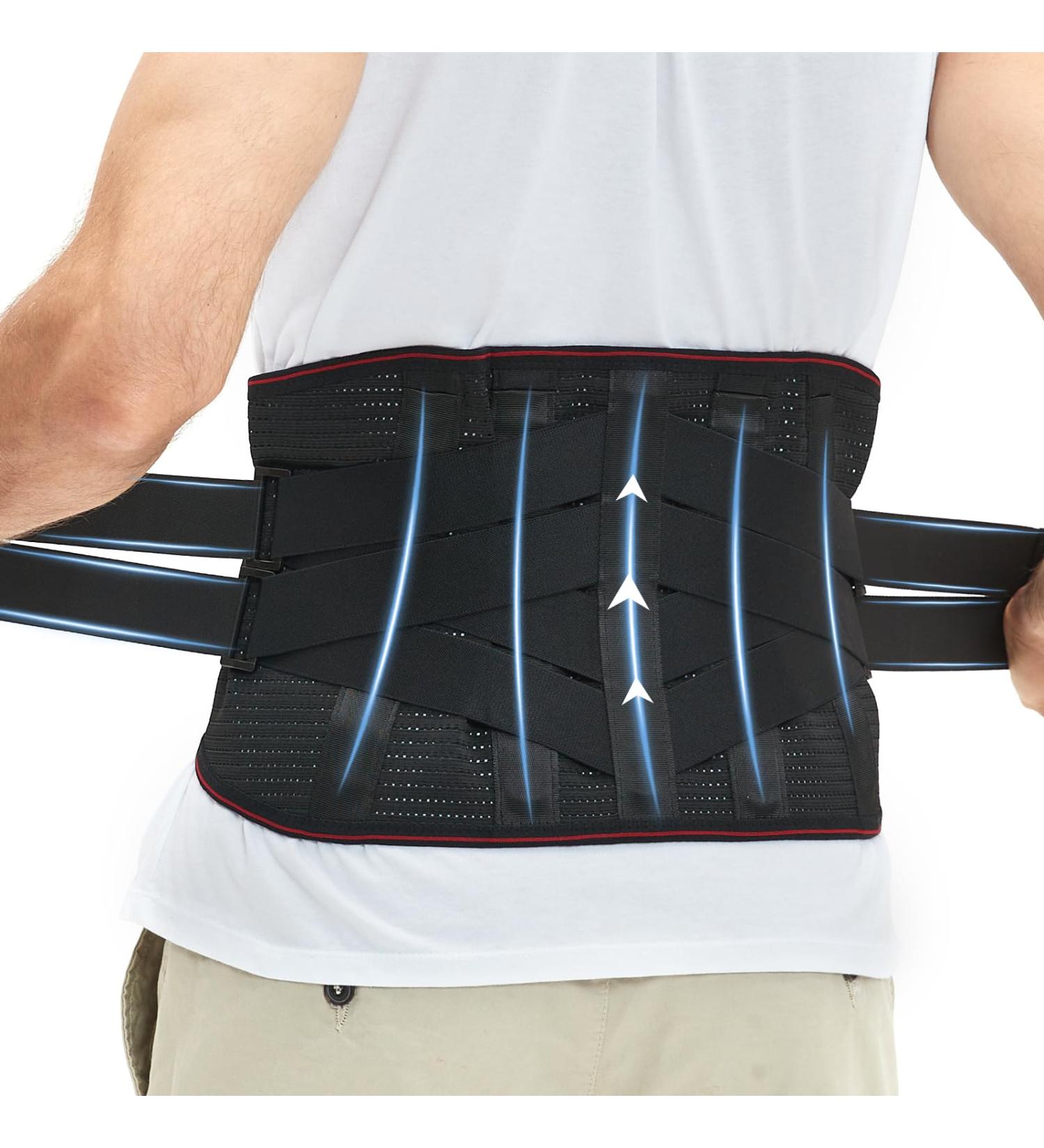 Wellsync Back Support Belt for Men & Women | Adjustable Pain Relief Sizes S-3XL 8 Support Struts for Lower Back - Buy Online on GoSupps.com
