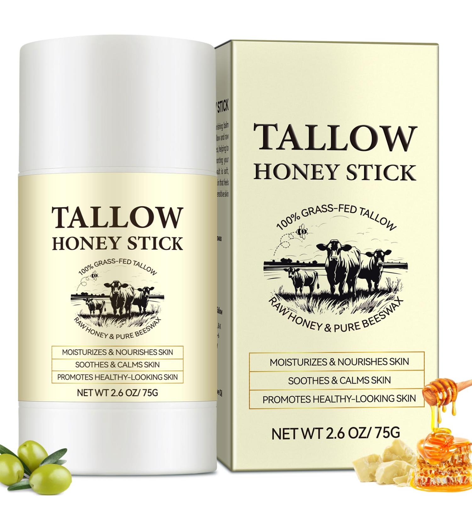 ALIVER Tallow Cream 100 GrassFed Tallow + Raw Wild Honey Beef Tallow cream moisturizes the skin beef tallow face cream Tallow Naturals Tallow Honey Balm soothes and nourishes 75 g - Buy Online on GoSupps.com