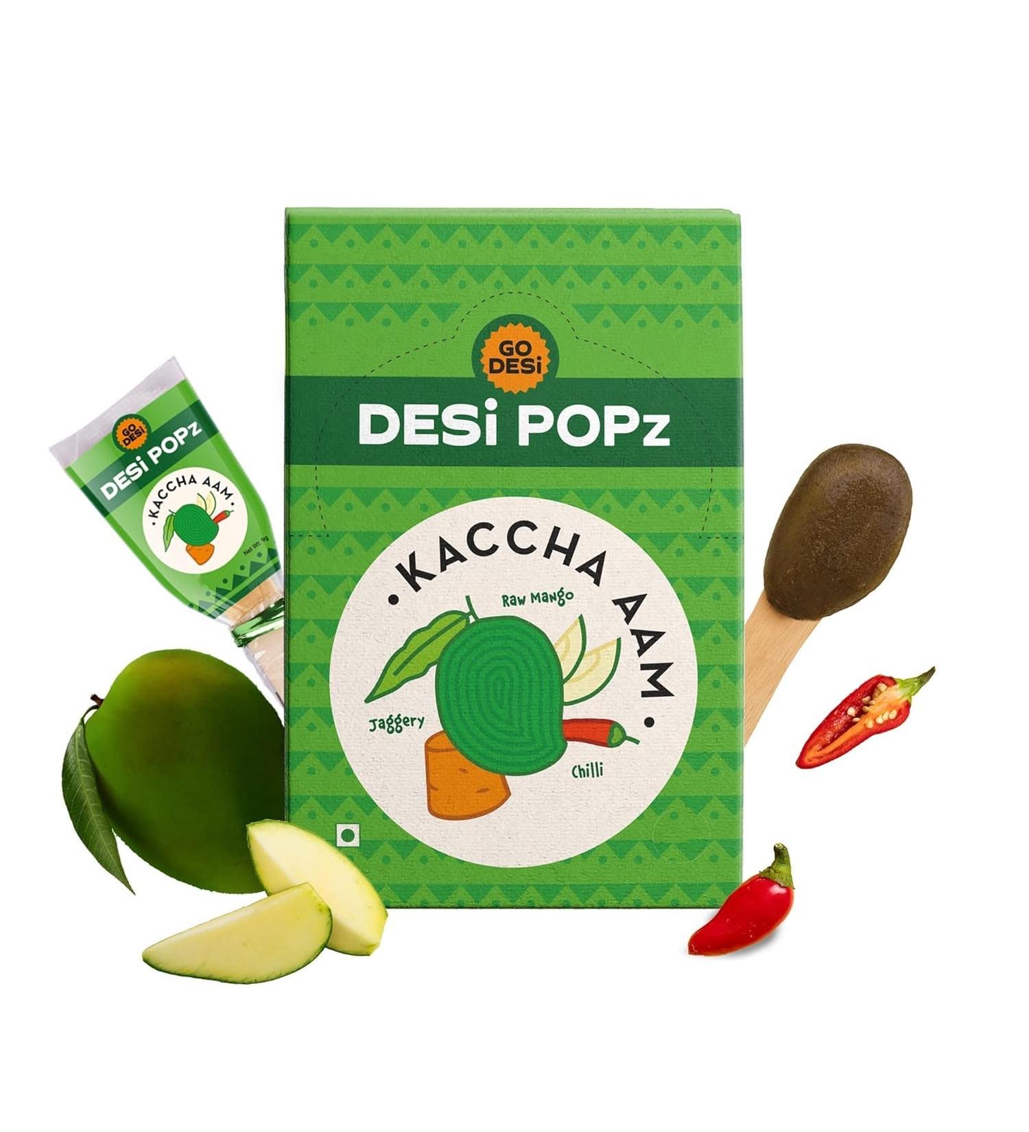 Holy Hut Kaccha Aam | 40 Pieces | Aam Candy | Fruit Snacks | Sour Candies | Lollipop | Raw Mango Candy | Chatpata Masala | 320 Gm - Buy Online on GoSupps.com