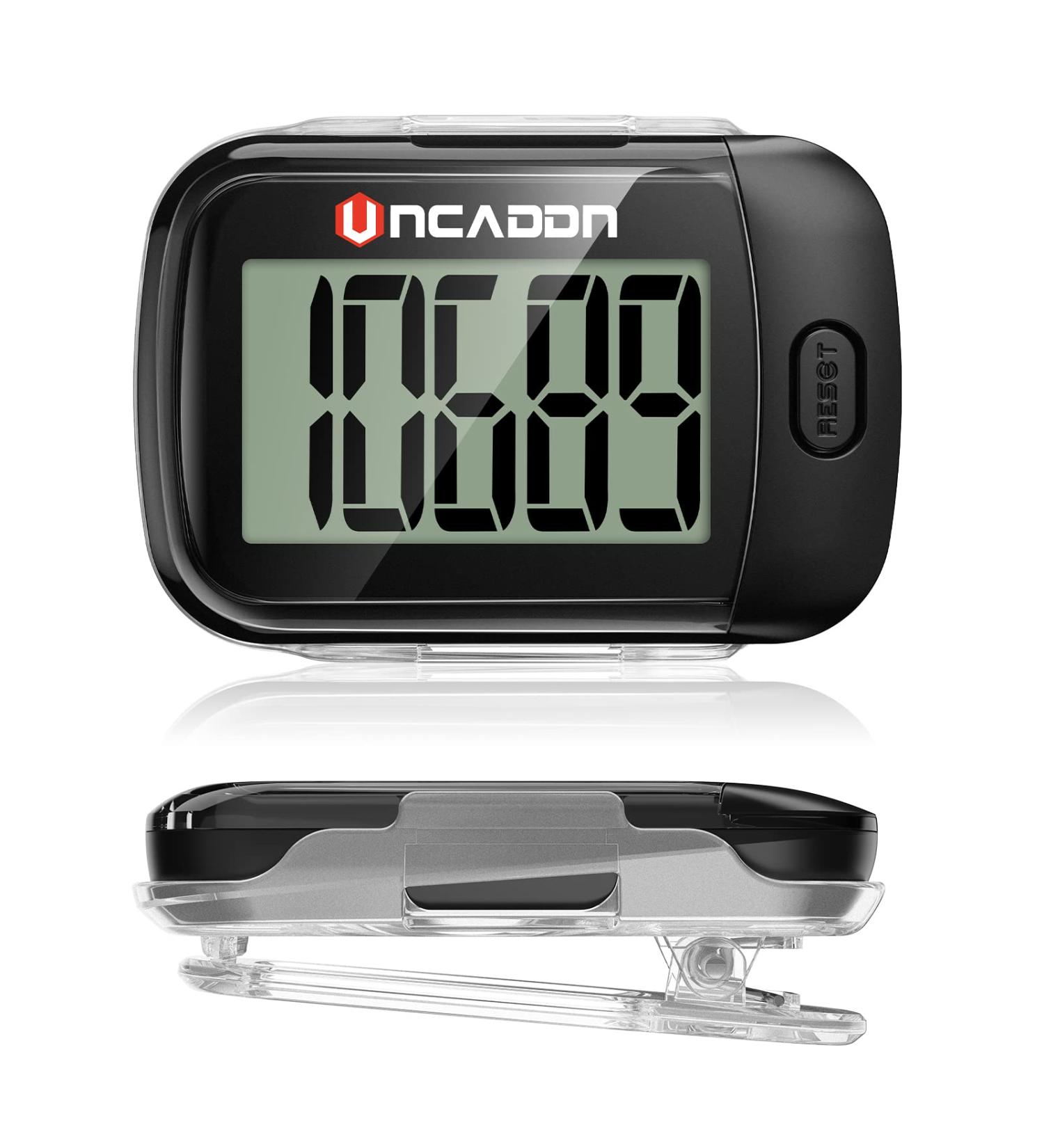 Waterproof 3D Pedometer - Accurate Step Tracker for Walking - Large Display - Clip & Lanyard - Men, Women, Kids - Buy Online on GoSupps.com