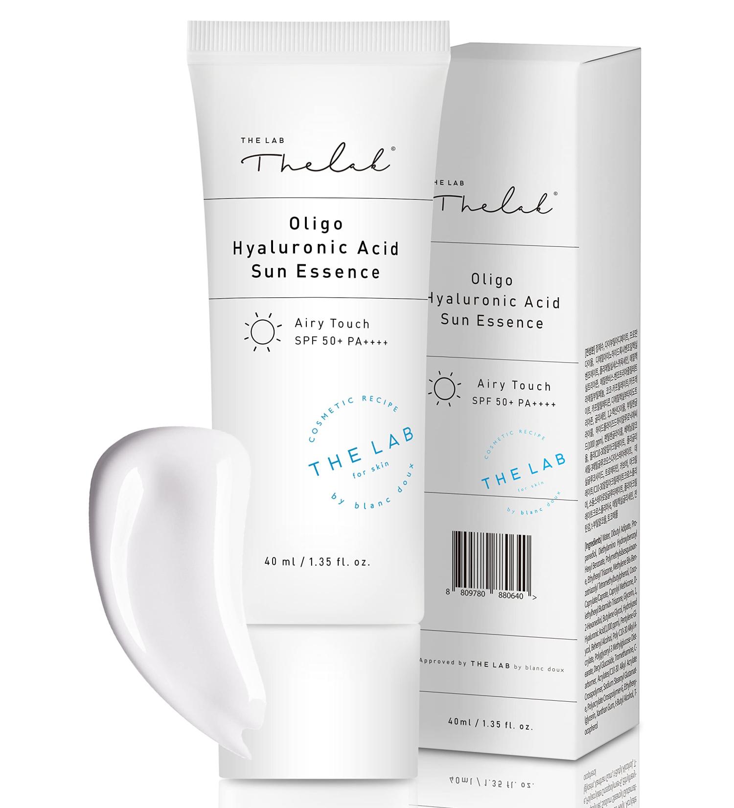 Blanc Doux Oligo Hyaluronic Acid Sunscreen SPF 50+ | Reef-Safe Makeup Base | Vegan for Sensitive & Acne-Prone Skin - Buy Online on GoSupps.com
