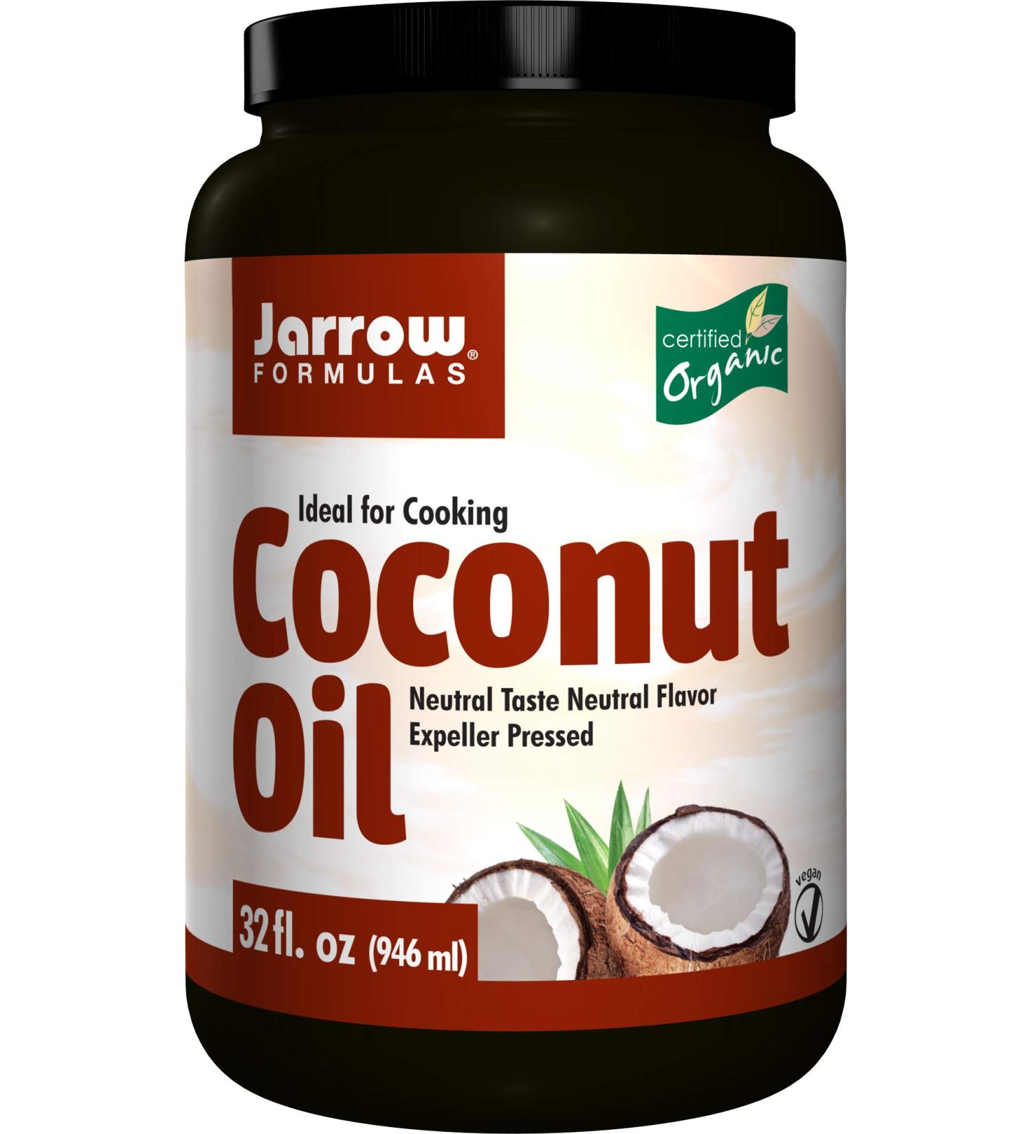 Jarrow Formulas Organic Coconut Oil Expeller Pressed 32 fl oz (946 ml)