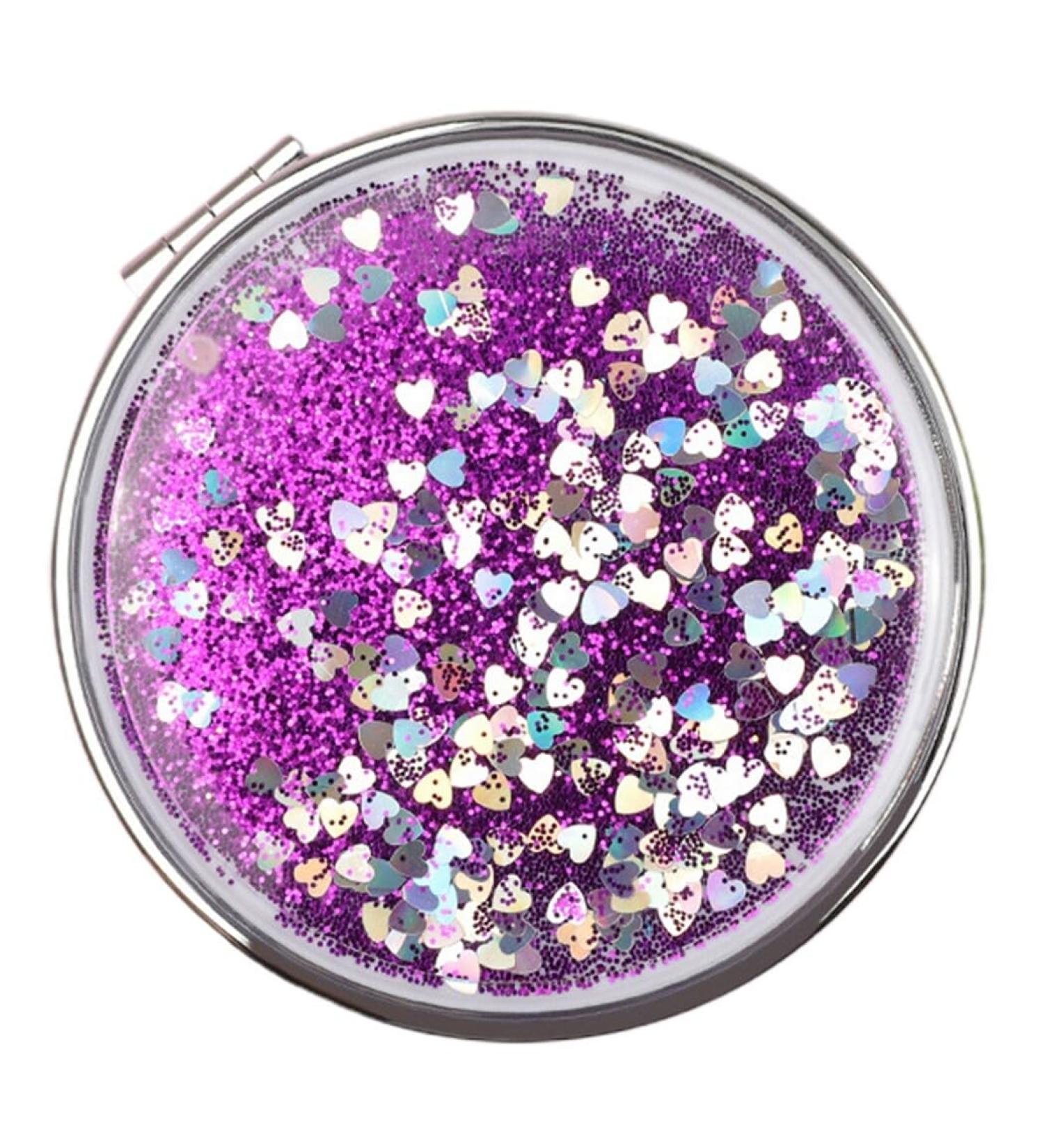 Portable Round Magnifying Mirror - Compact Double Sided Small Foldable Makeup Mirror for Women and Girls Pink ABS Plastic Handheld Purse Mirror - Buy Online on GoSupps.com