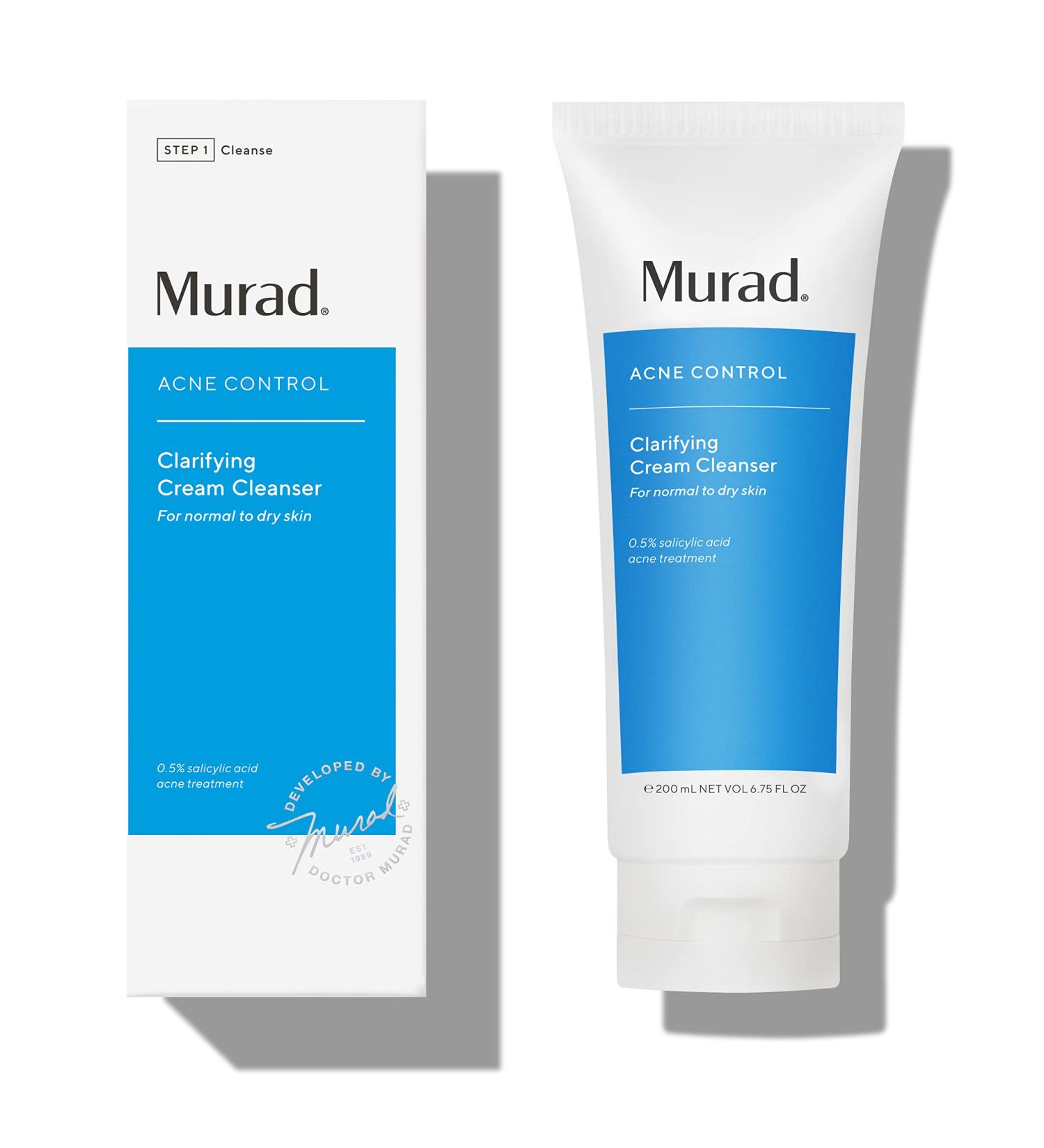 Murad Acne Control Clarifying Cream Cleanser - Salicylic Acid Anti-Aging Face Wash - 6.75 Fl Oz - Buy Online on GoSupps.com