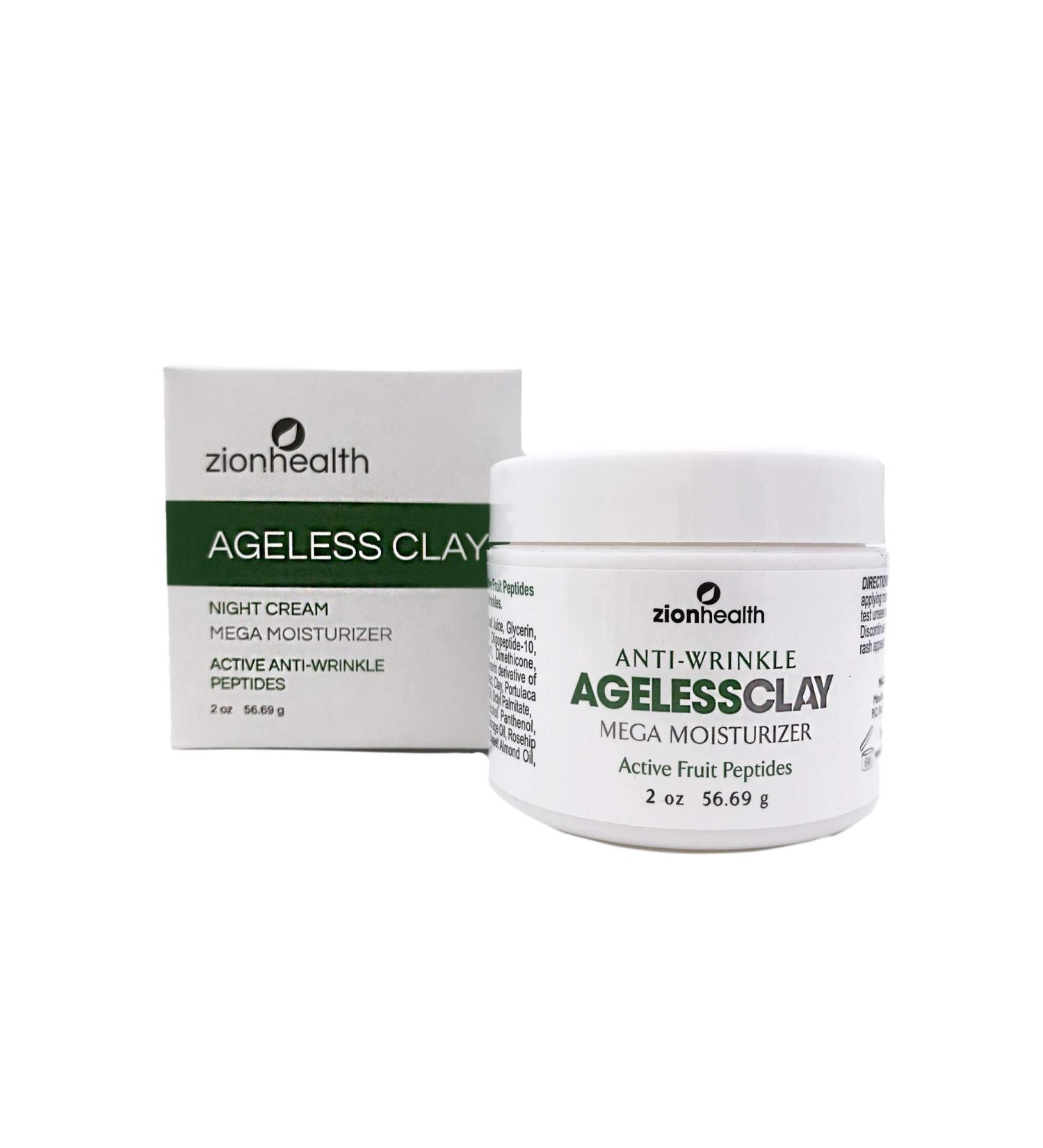 Ageless Clay Anti-Wrinkle Cream by Zion Health - 2 oz | Nourish & Revitalize Skin | Shop Internationally - Buy Online on GoSupps.com