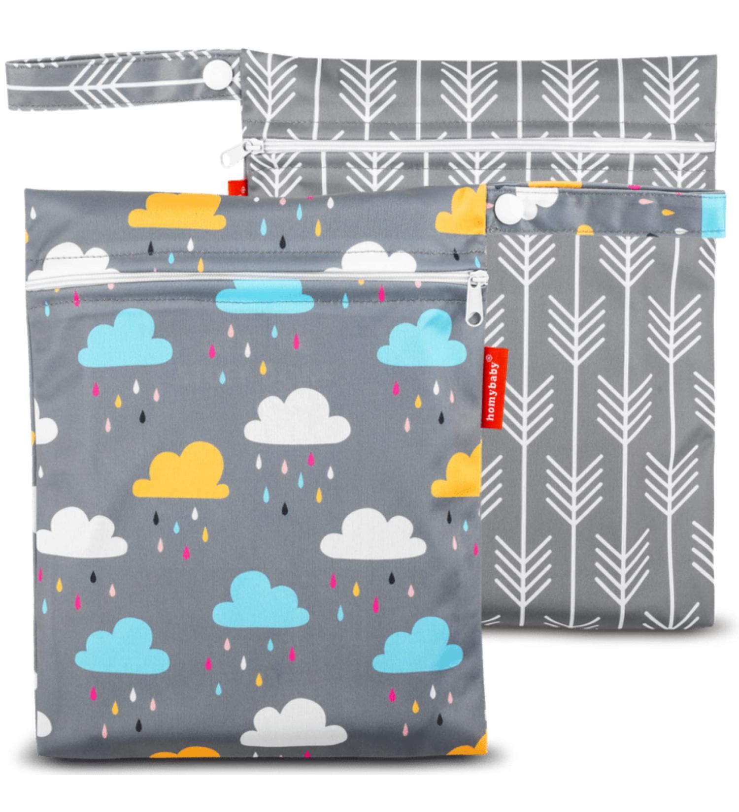Homybaby Waterproof Wetbag Set x2 - Ideal for Diapers & Kids - Durable Laundry Bags for Kindergarten & Travel - Buy Online on GoSupps.com