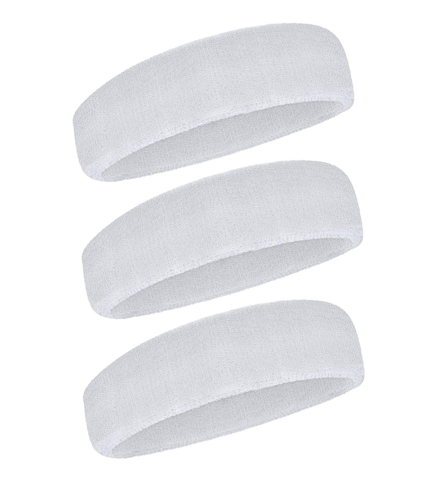 3 Pack Sports Headbands for Men & Women | Non-Slip Elastic Moisture-Wicking Cotton Athletic Hair Bands - Perfect for All Sports - Buy Online on GoSupps.com