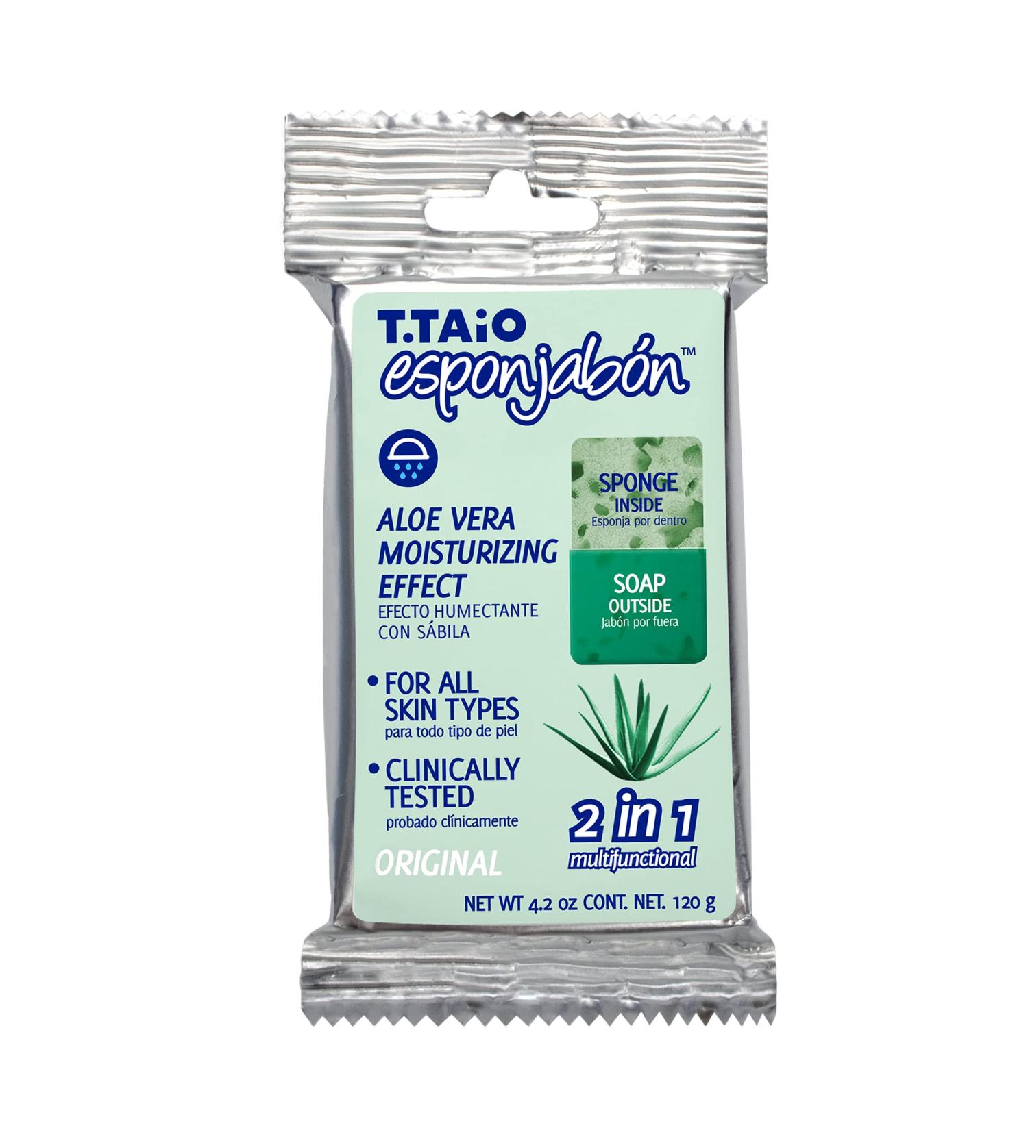 Esponjabon Aloe Vera | Hydrating Soap with Sponge | Multifunctional Skincare for All Skin Types - International Shipping Available - Buy Online on GoSupps.com
