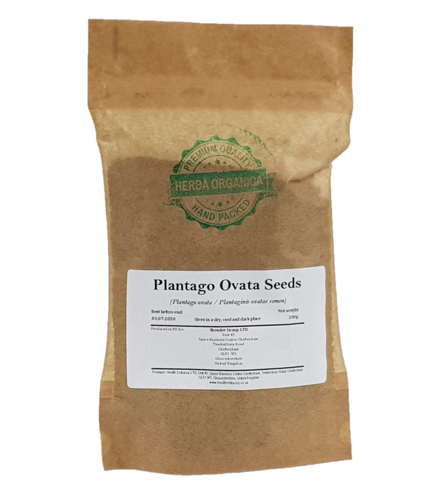 Herba Organica Graines de Psyllium Blond - Plantago Ovata L - Plantago Ovata Seeds (100g)