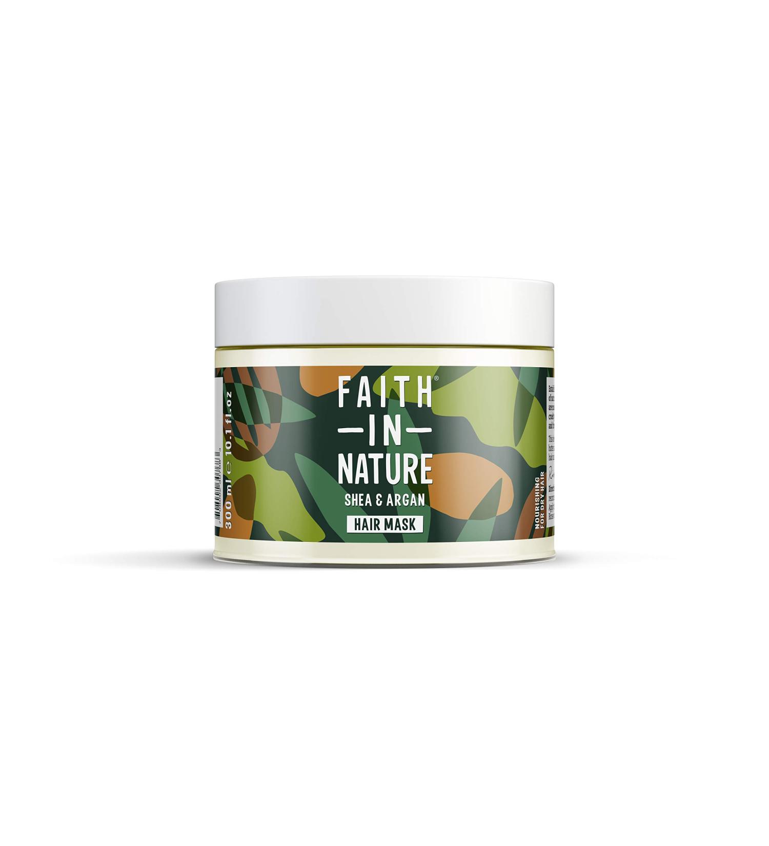 Faith In Nature Shea & Argan Hair Mask - Nourishing Vegan Formula | 300ml - Buy Online on GoSupps.com