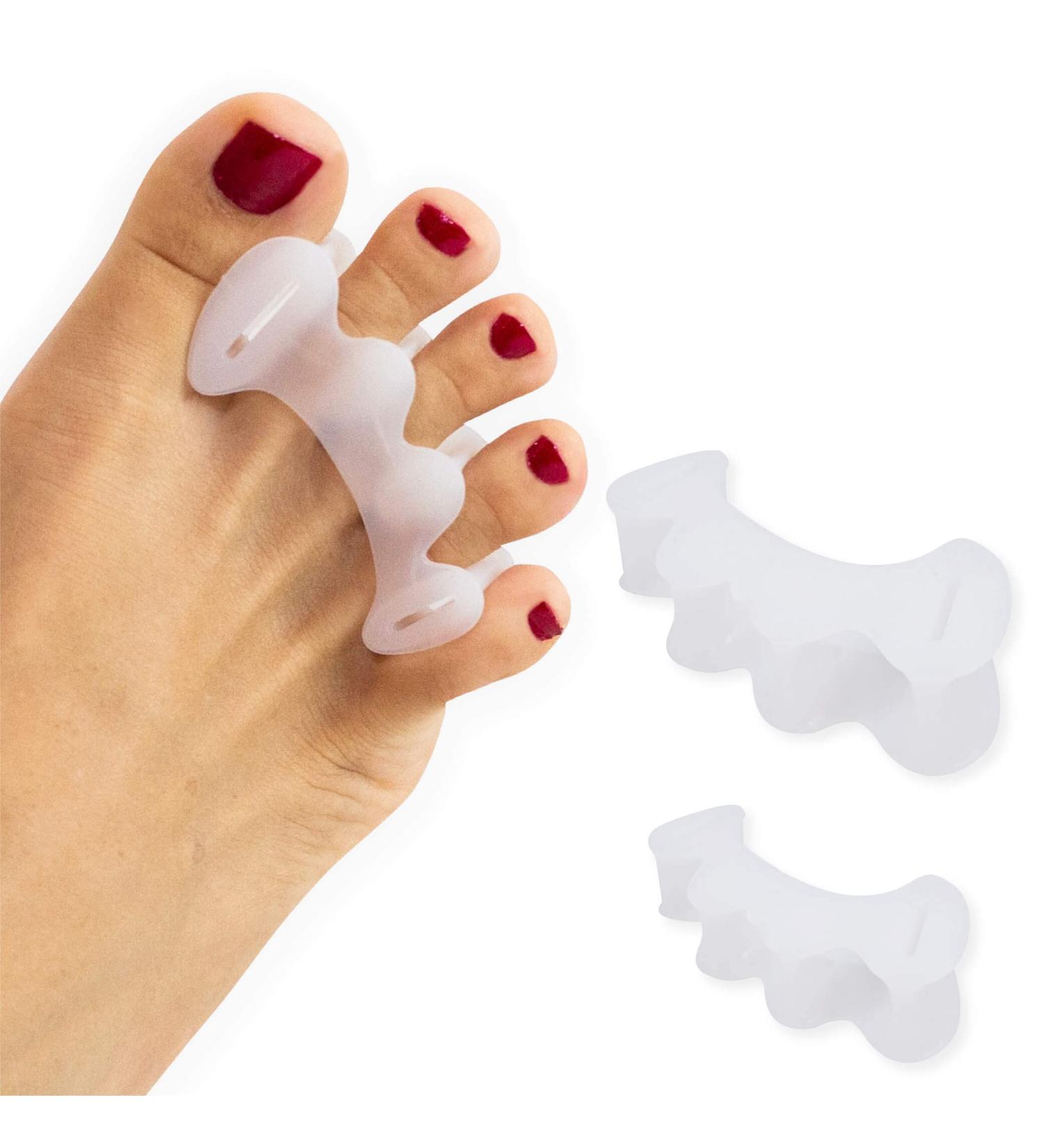Quapy Toe Separators for Women - Restore Toes to Correct Place - Durable Toe Spacers for Bunions, Hammertoes, Plantar Fasciitis - Medium Size - Buy Online on GoSupps.com