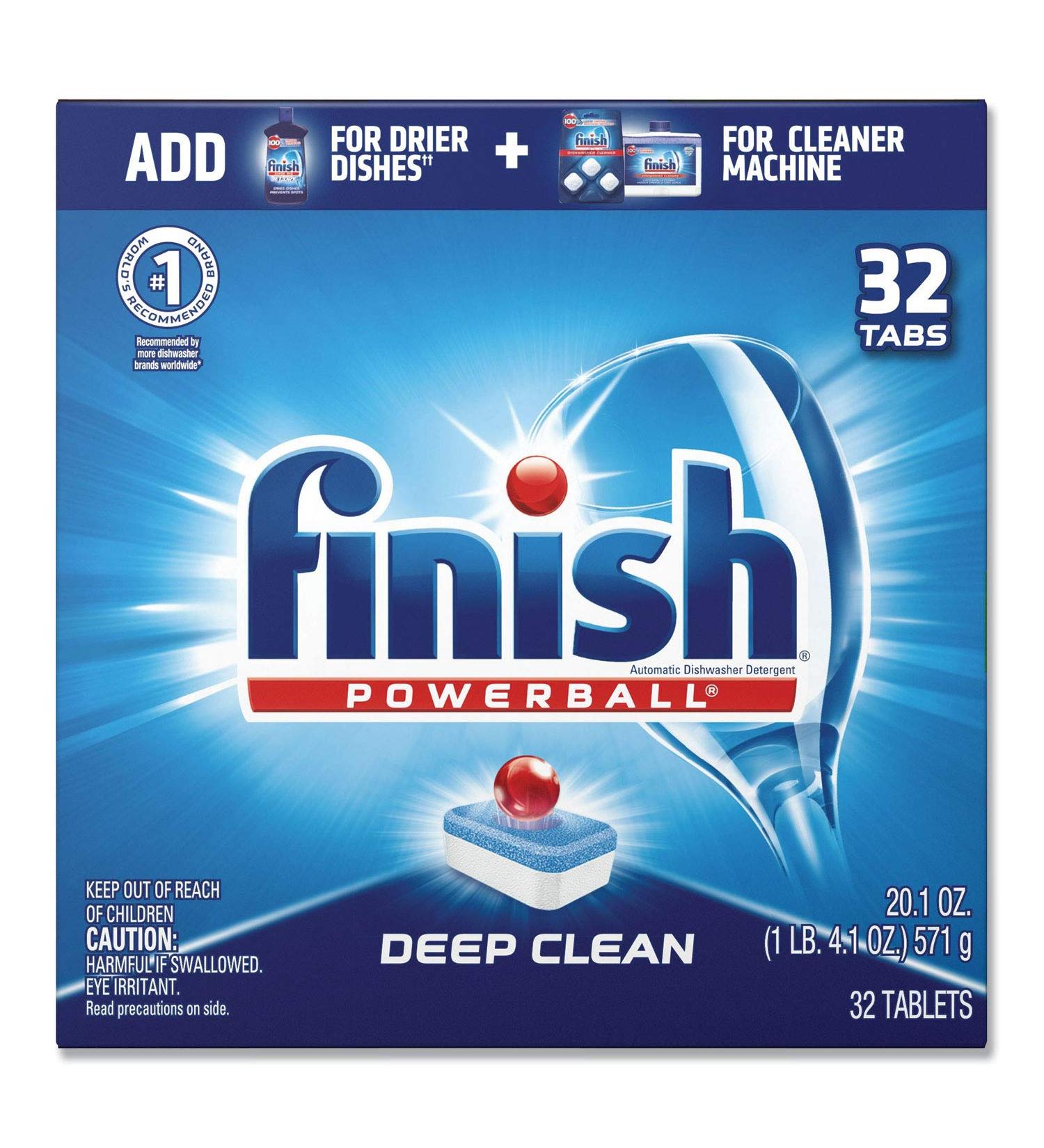 Finish All in 1 Powerball Fresh deep clean 32ct Dishwasher Detergent Tablets