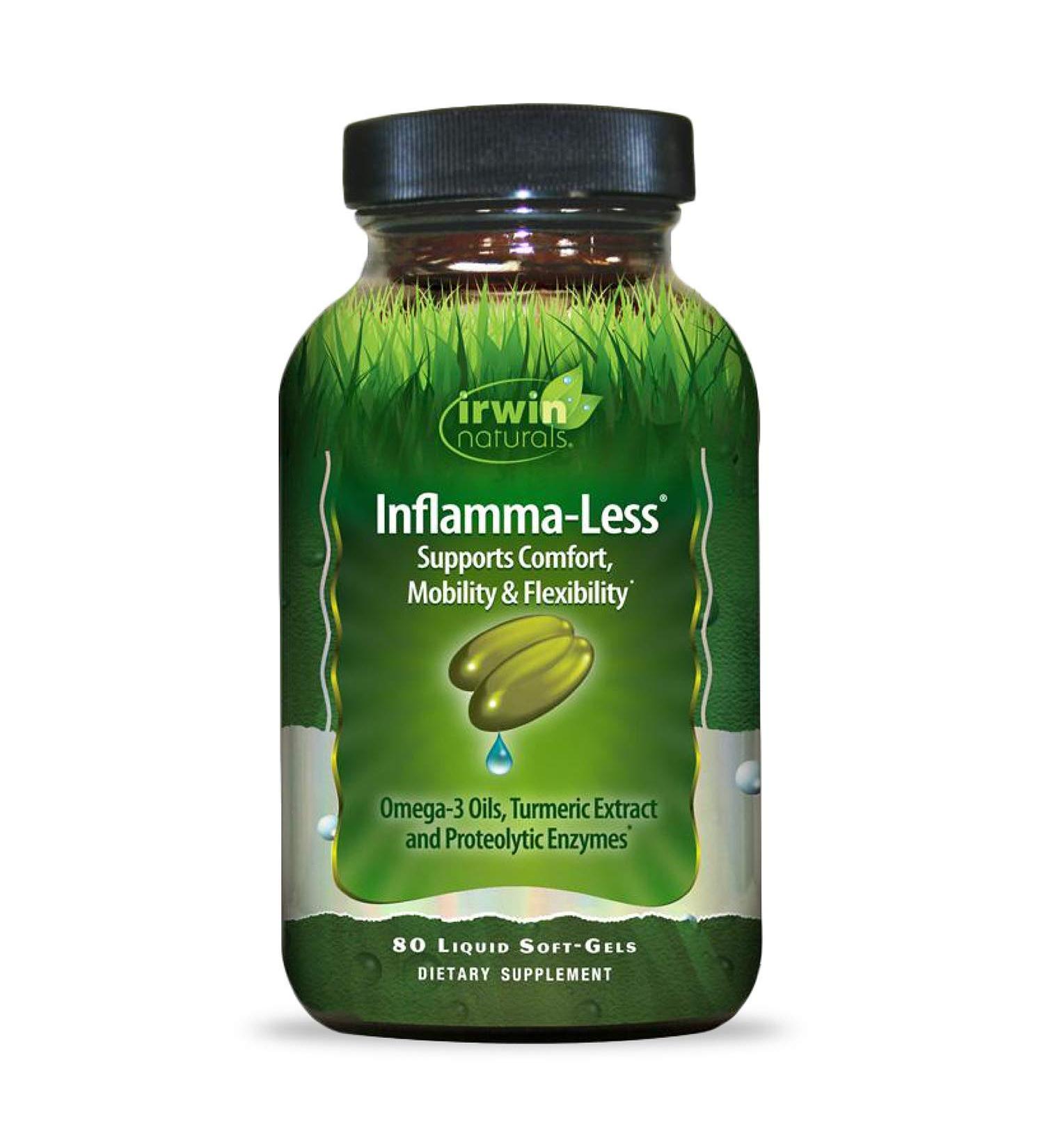 Irwin Naturals Inflamma-Less - 80 Liquid Soft-Gels for Joint & Inflammatory Support - Buy Online on GoSupps.com