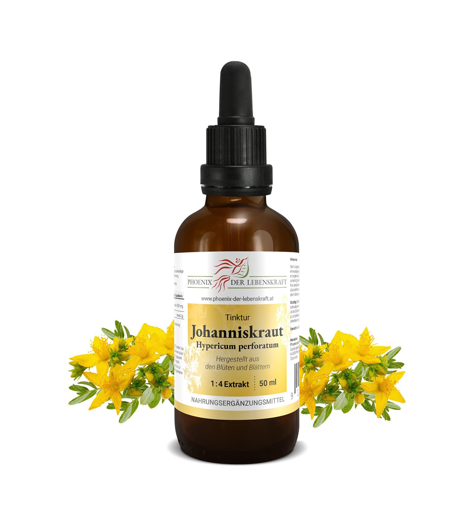 St. John's Wort Tincture 50ml | Premium Vegan Hypericum Perforatum Drops | High-Quality Austrian Extract | Dietary Supplement | 1 Pack - Buy Online on GoSupps.com