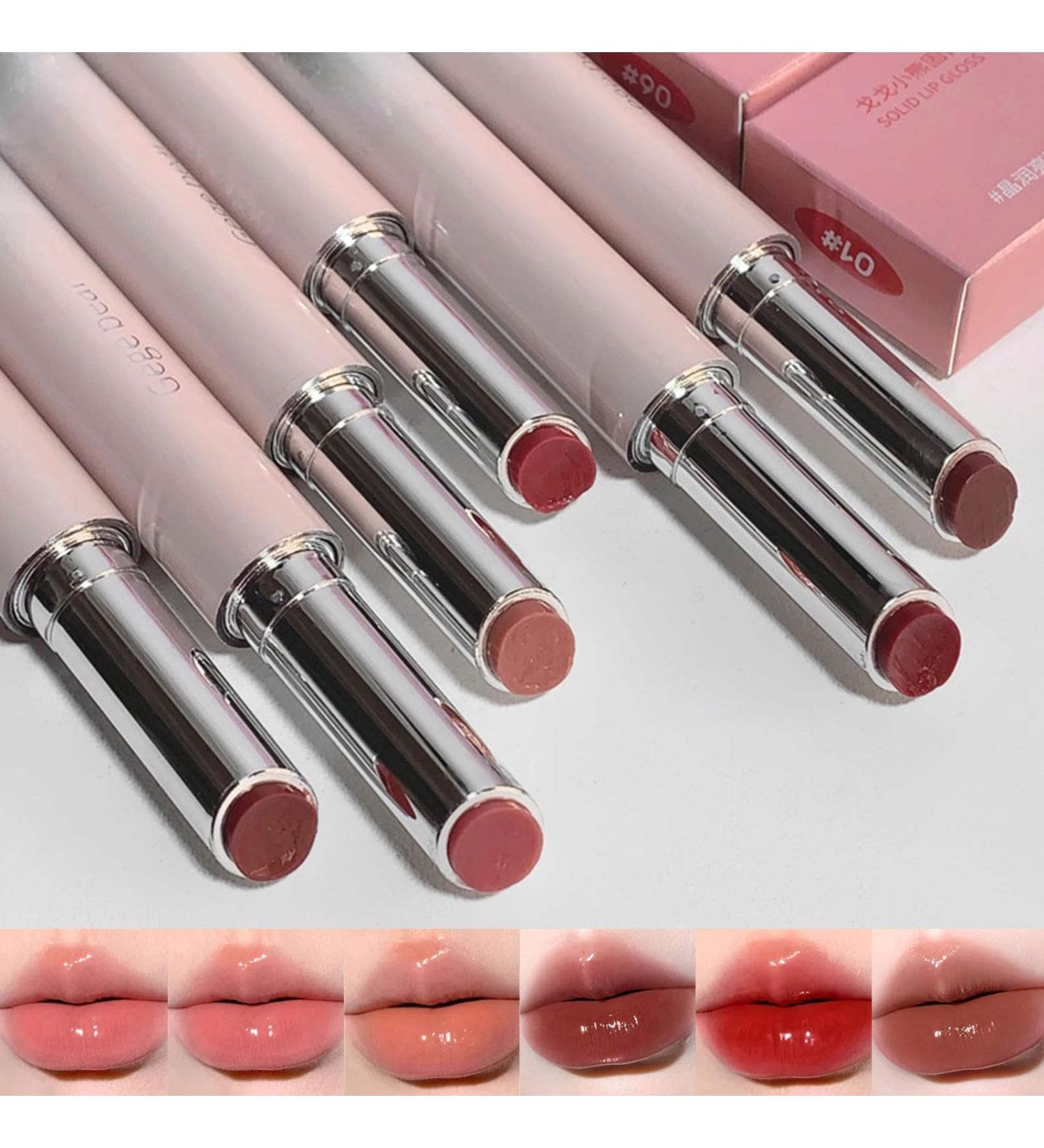 Shop 6 Colors Jelly Glossy Lipstick - Hydrating Long Lasting & Waterproof Lip Gloss Set - Buy Online on GoSupps.com