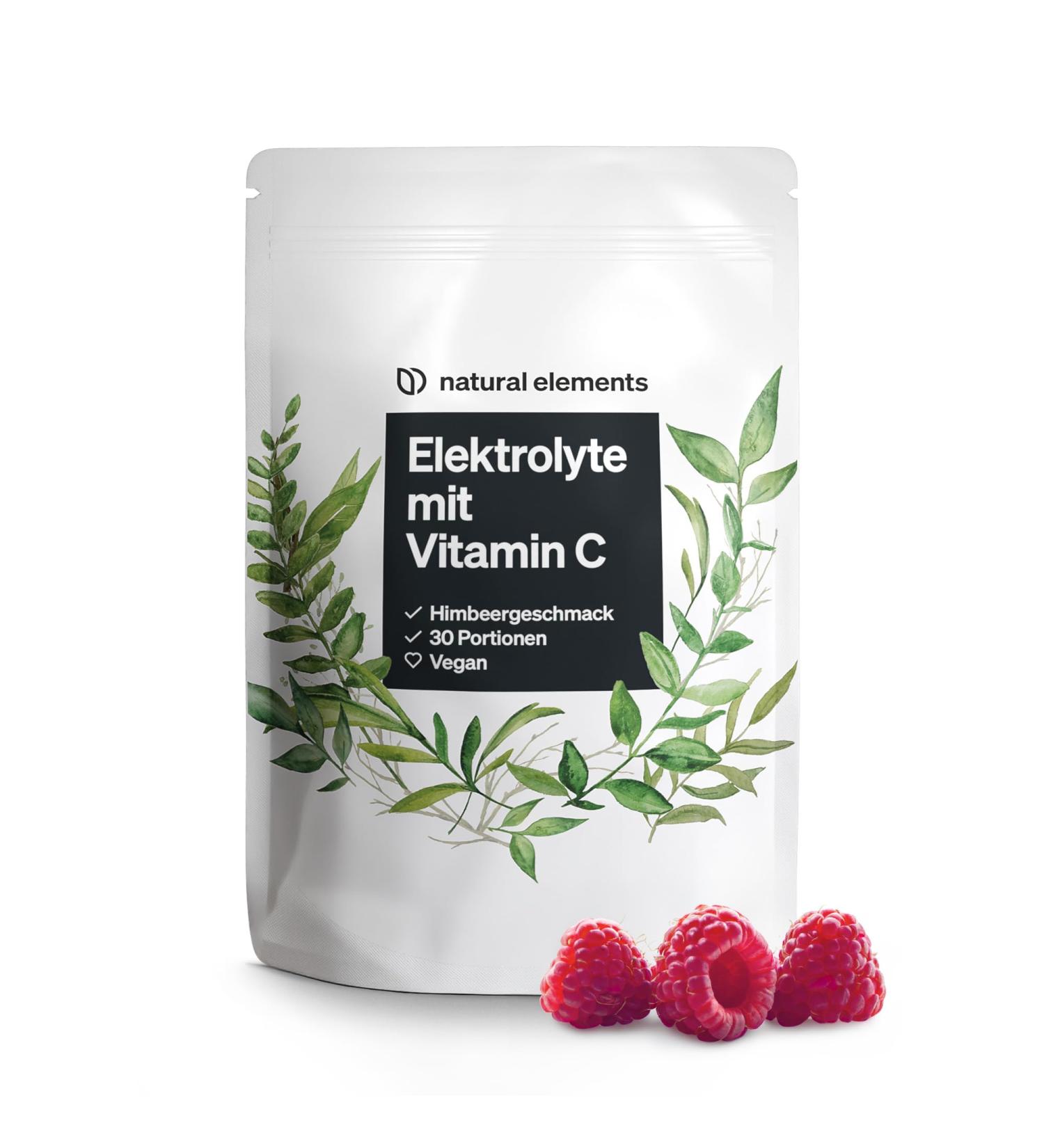 Electrolytes Powder Raspberry Flavor - 200g | Vegan & Lab-Tested | 30 Portions Made in Germany - Buy Online on GoSupps.com